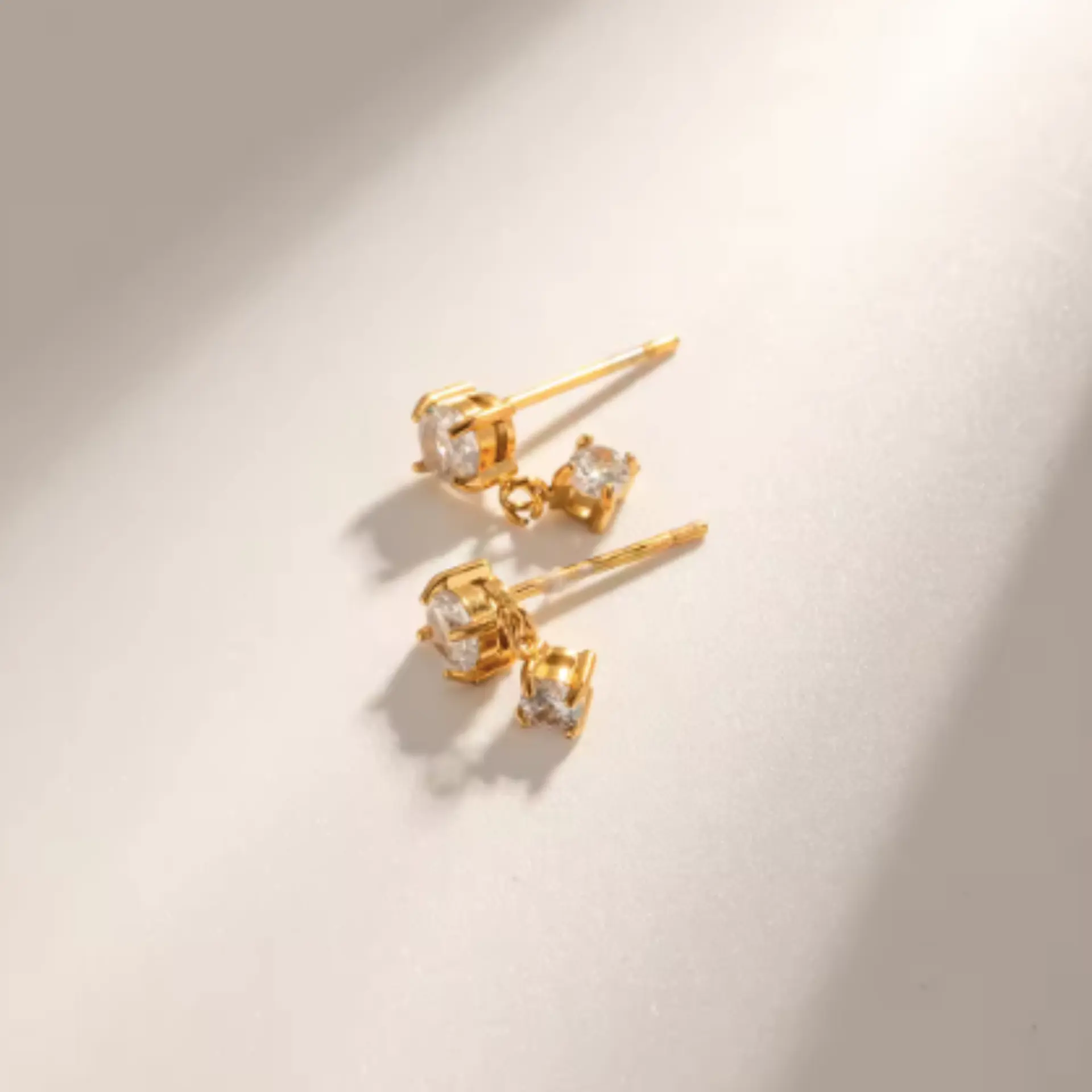 Fairy Glow Tiny Drops Earring | 18K Gold Plated thumbnail 2