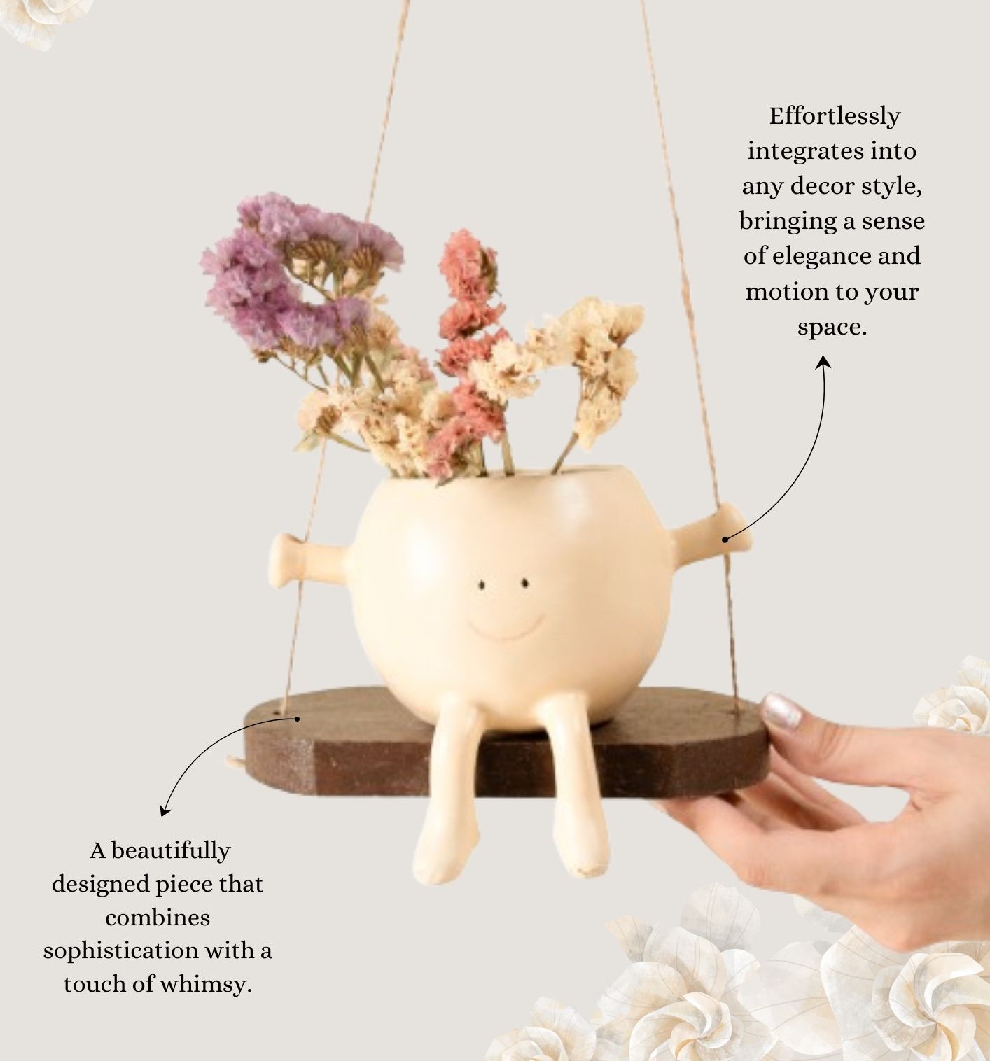 Smiley Swing Planter | Pinterest Cute Planter thumbnail 3