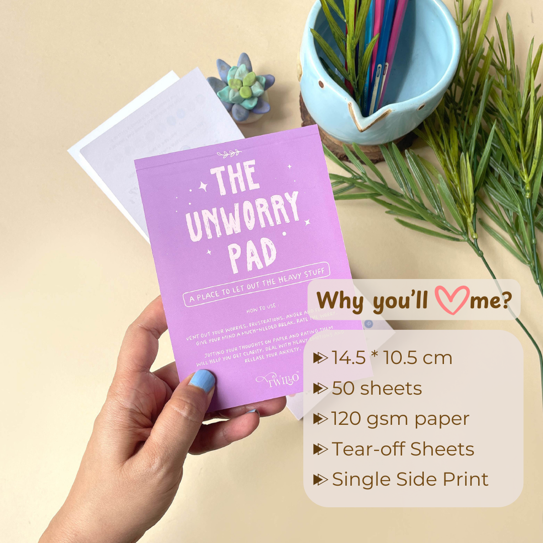 The Unworry Pad: Journal to Stop Overthinking | 50 Tearable Sheets |  14.5 cm x 10.5 cm thumbnail 3