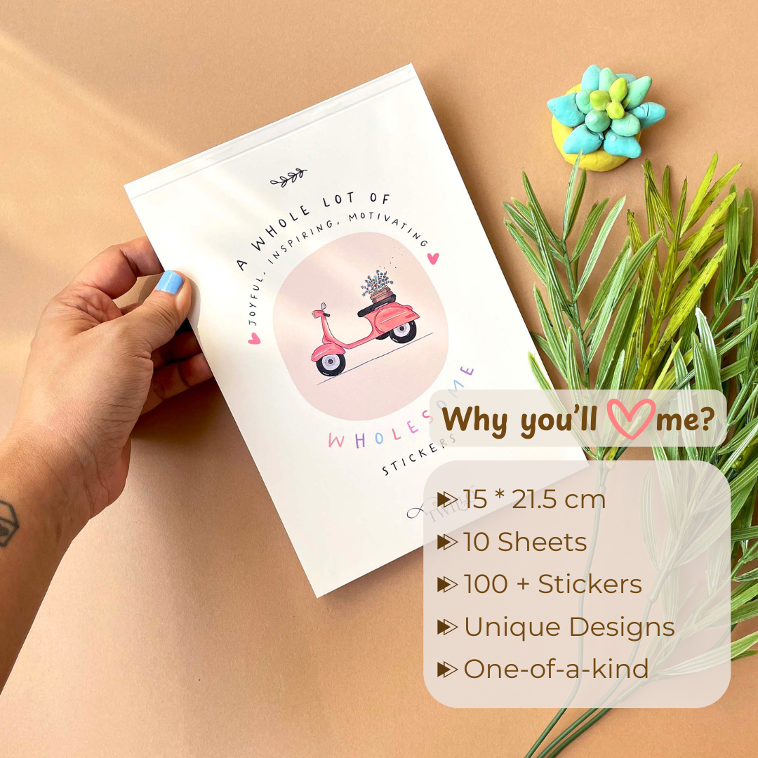 The Wholesome Sticker Book | 100+ Stickers | 15 x 21.5 cm - alternate view