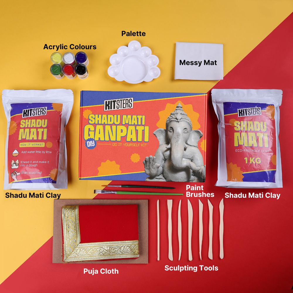 DIY Shadu Mati Ganpati Clay Kit - alternate view