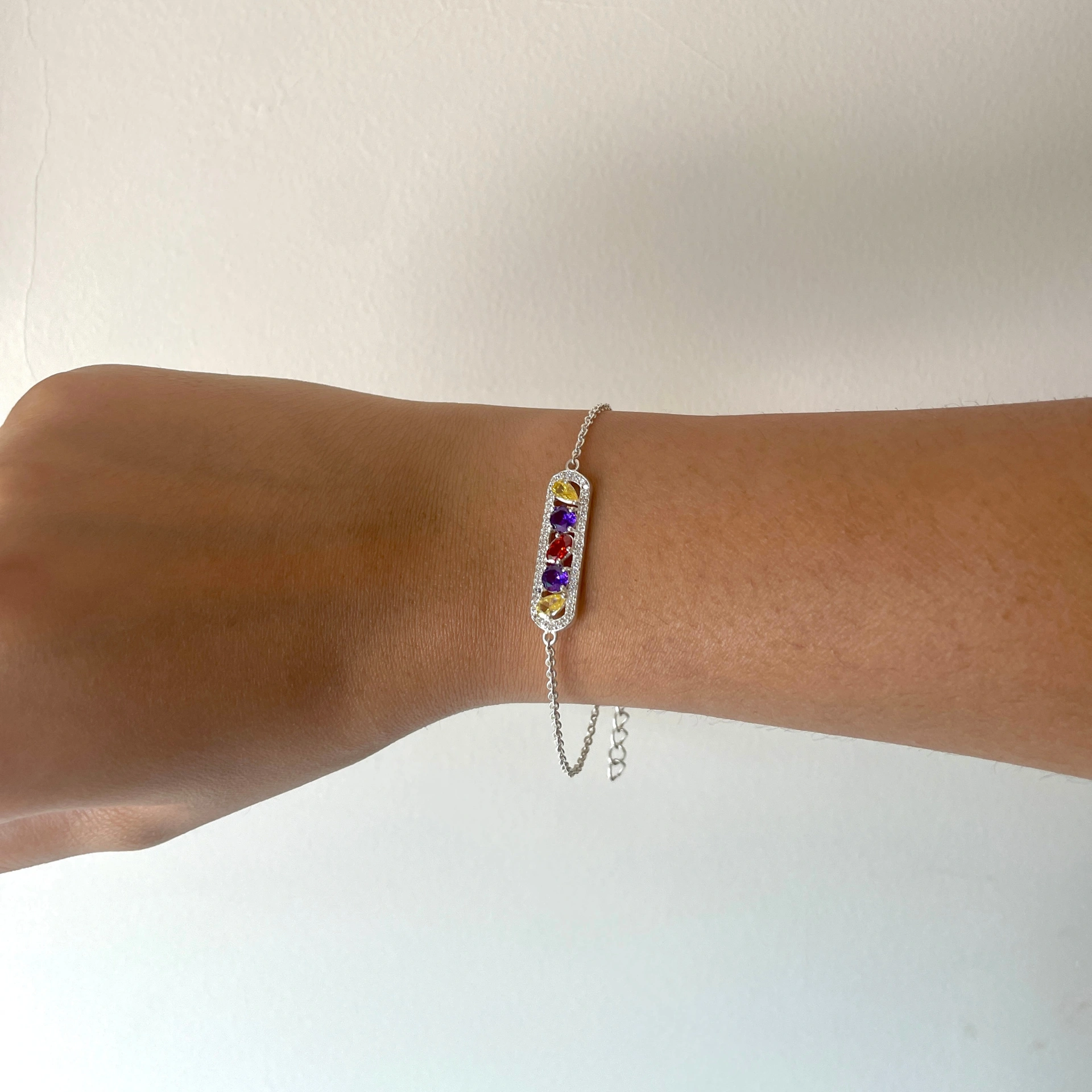 Maya Multi Coloured Bracelet | Brass