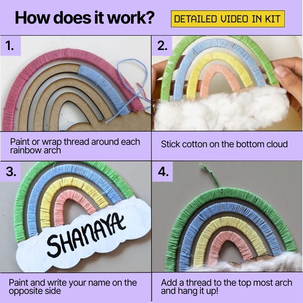 DIY Rainbow Wall Hanging Kit thumbnail 4