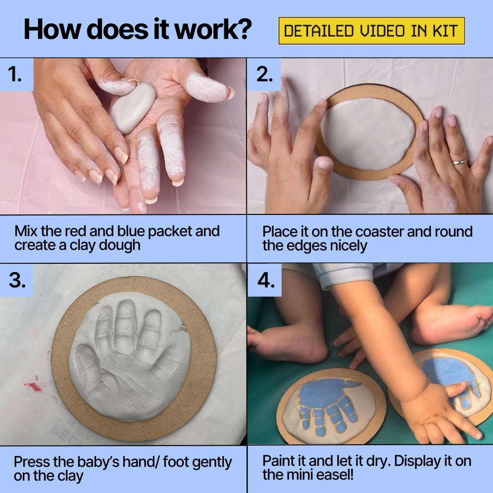 DIY Baby Hand Printing Clay Kit thumbnail 4