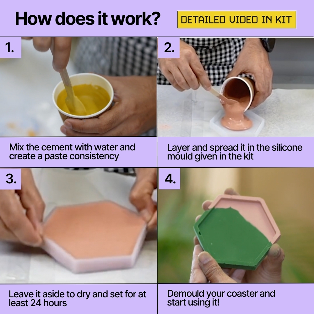 DIY Cement Coaster Kit | Trinket Tray thumbnail 4