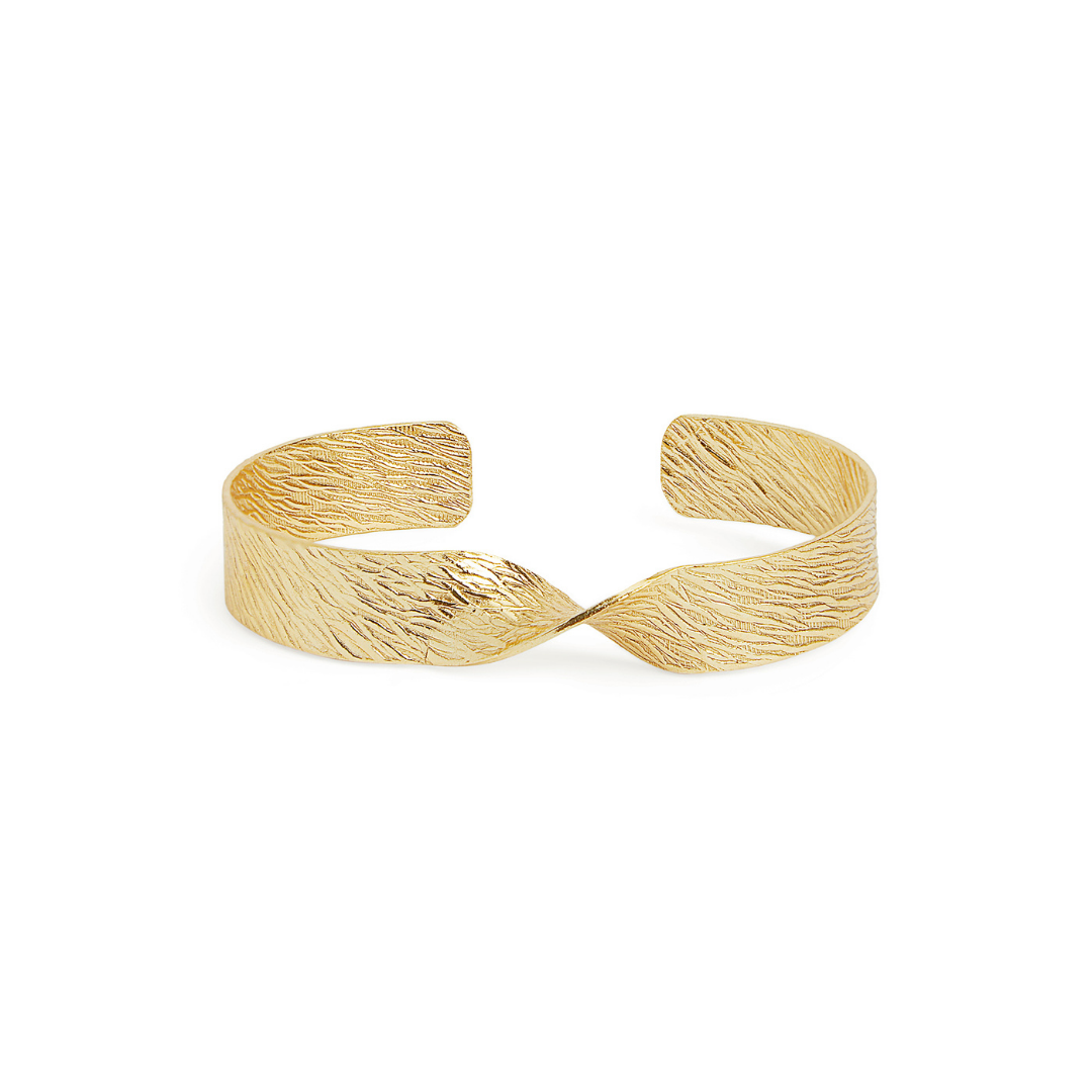 Twist Arm Cuff Bracelet | Gold Plated thumbnail 3