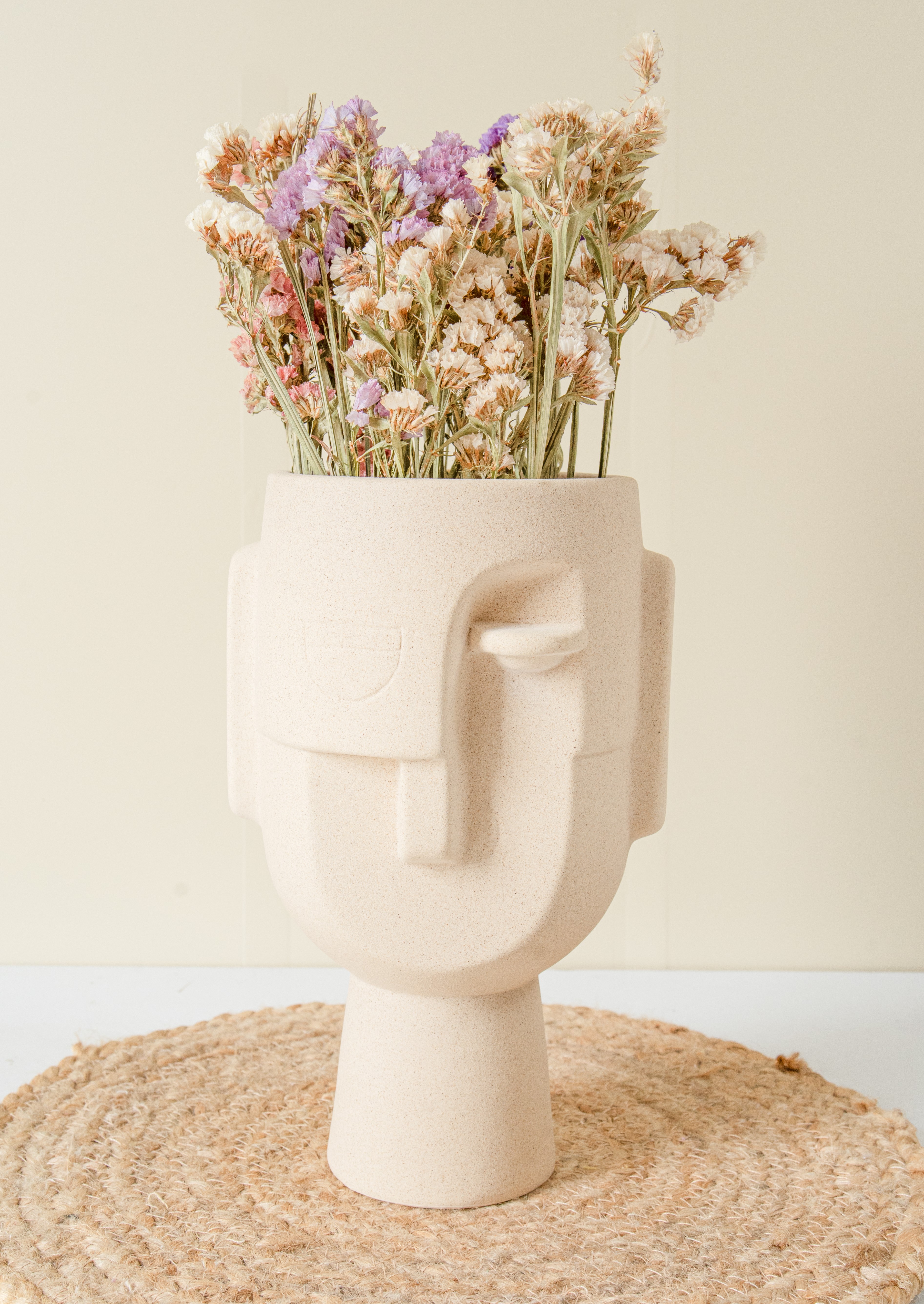 Beige Goddess Face Vase thumbnail 5