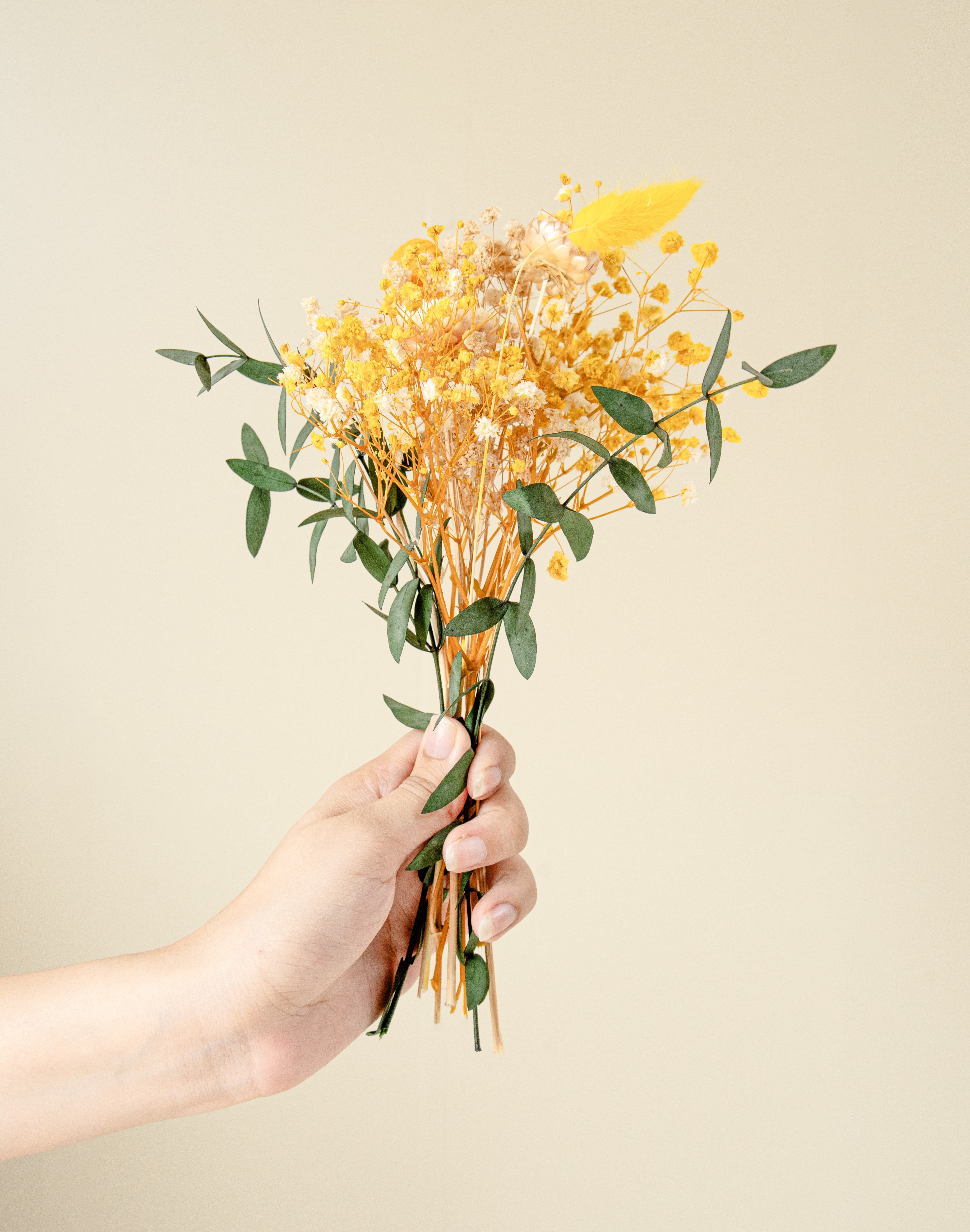 Summer Skies Vase & Dried Flowers Set | 1 Blue Vase + 1 Sunshine Flowers Bunch thumbnail 3