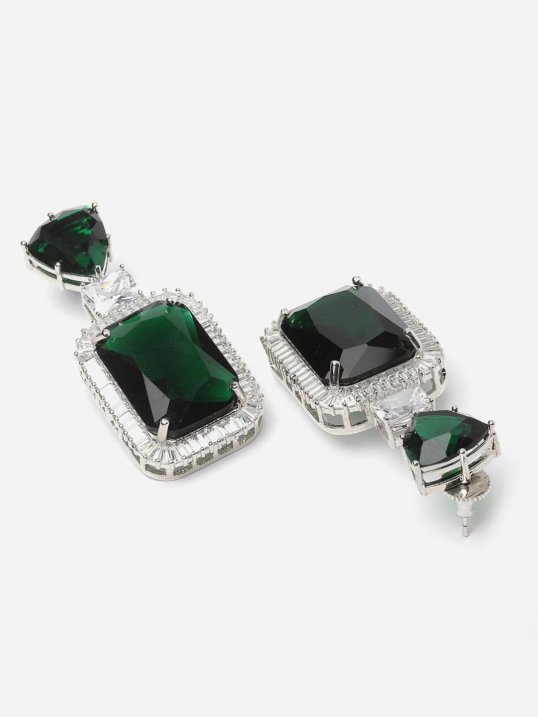 Raaz Drop Earring | American Diamonds, Natural Stones, Faux Emerald