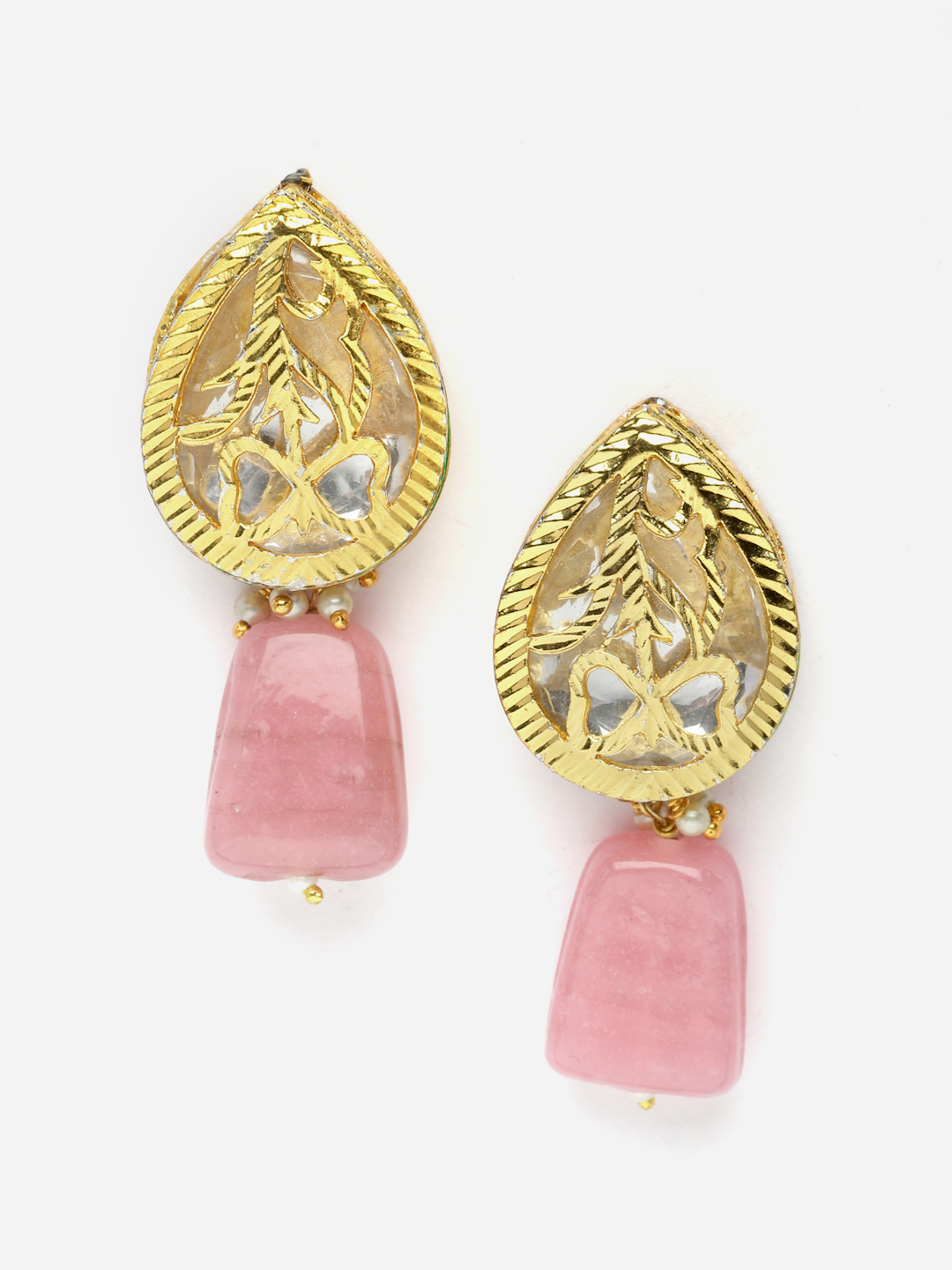 Dew Drop Earrings | Kundan, Natural Stones thumbnail 3
