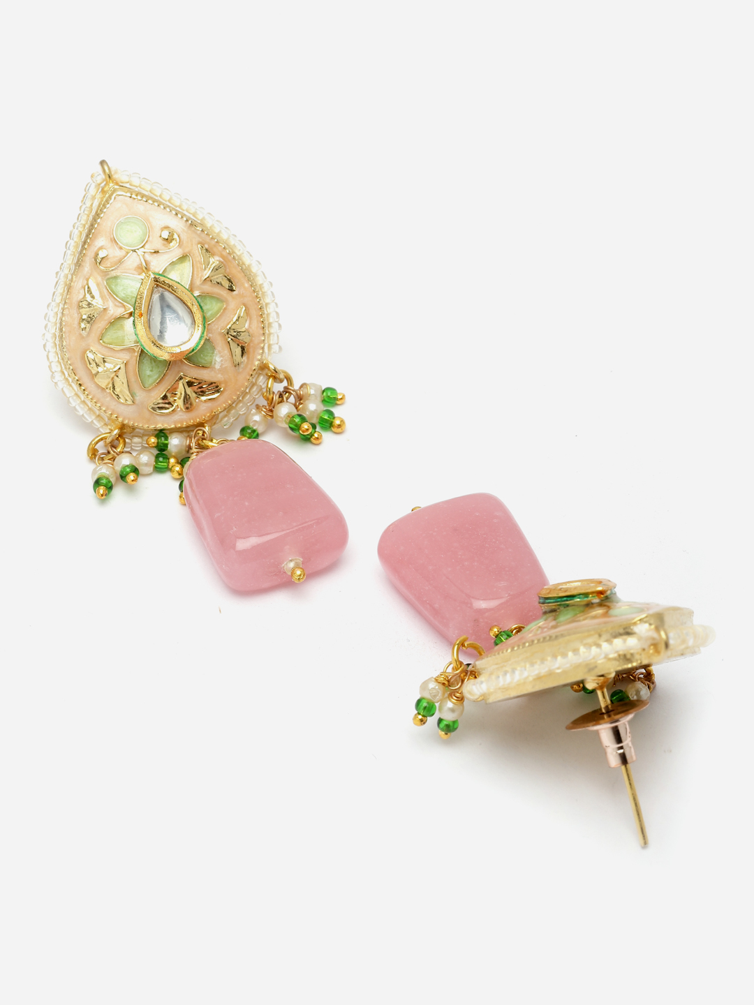 Sand Drop Earrings | Kundan, Pearls, Natural Stones thumbnail 4