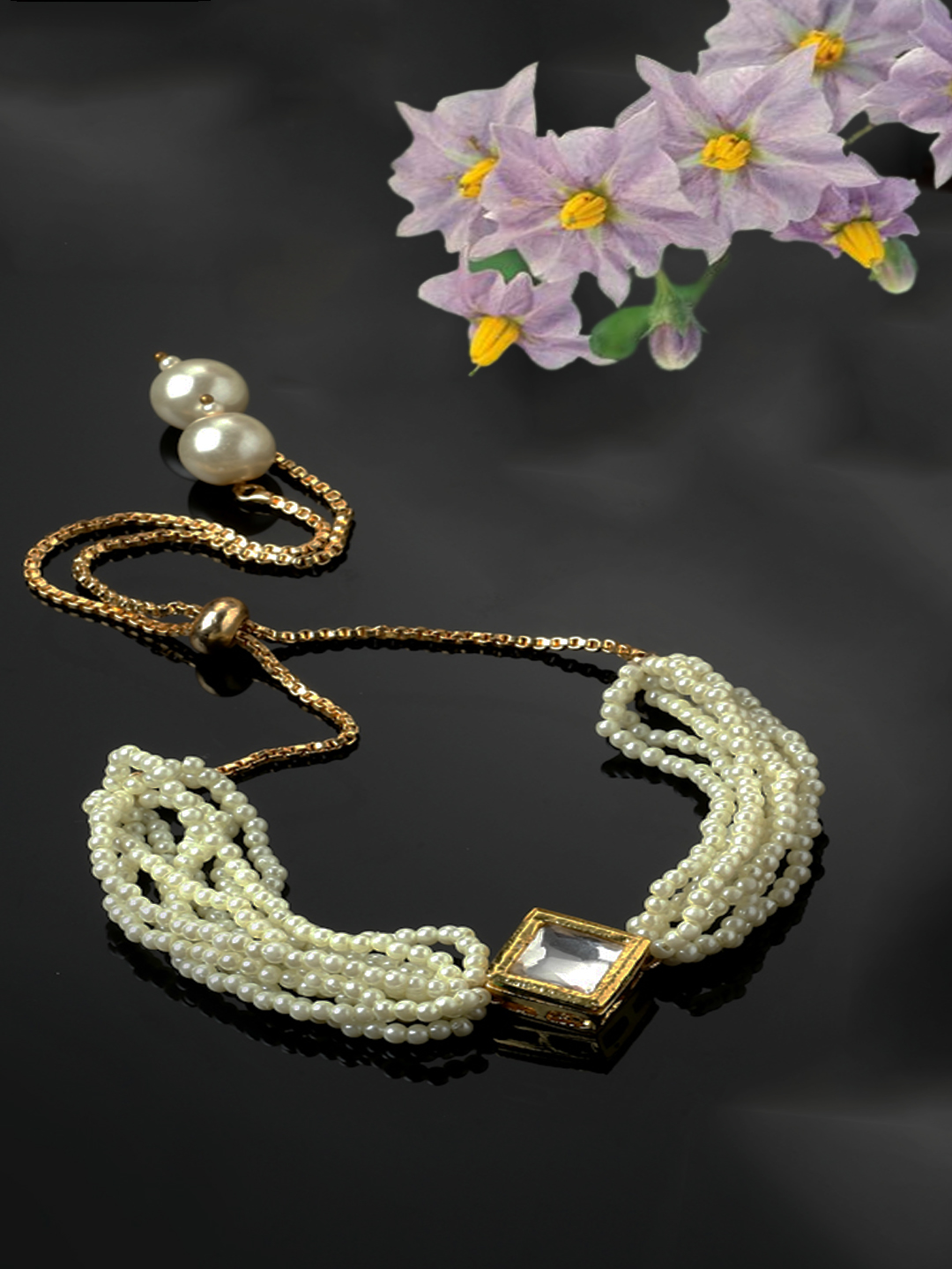 Sonay Ki Khushboo Bracelet | Kundan, Pearls, Natural Stones