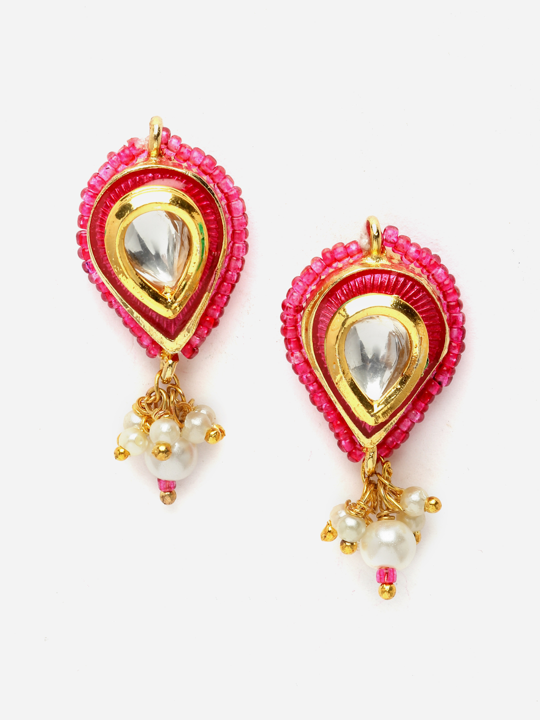 Dahlia Necklace with Earring Jewellery Set | Kundan, Pearls, Natural Stones thumbnail 5