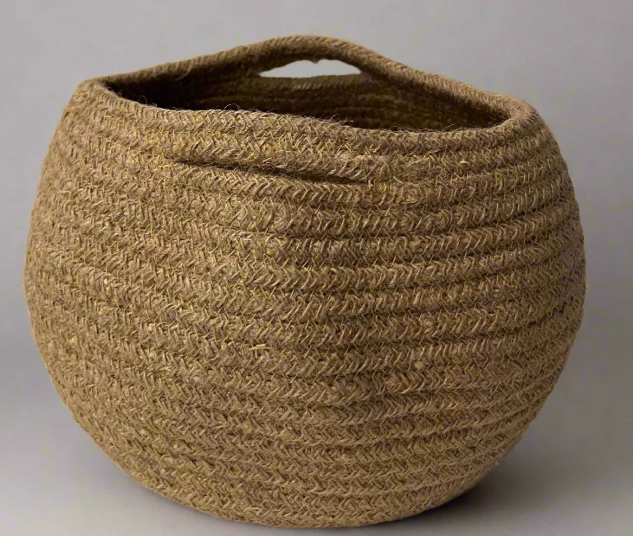 Rustic Natural Jute Storage Basket | Functional + Stylish | Ideal for Plants, Throws, Sheets thumbnail 2