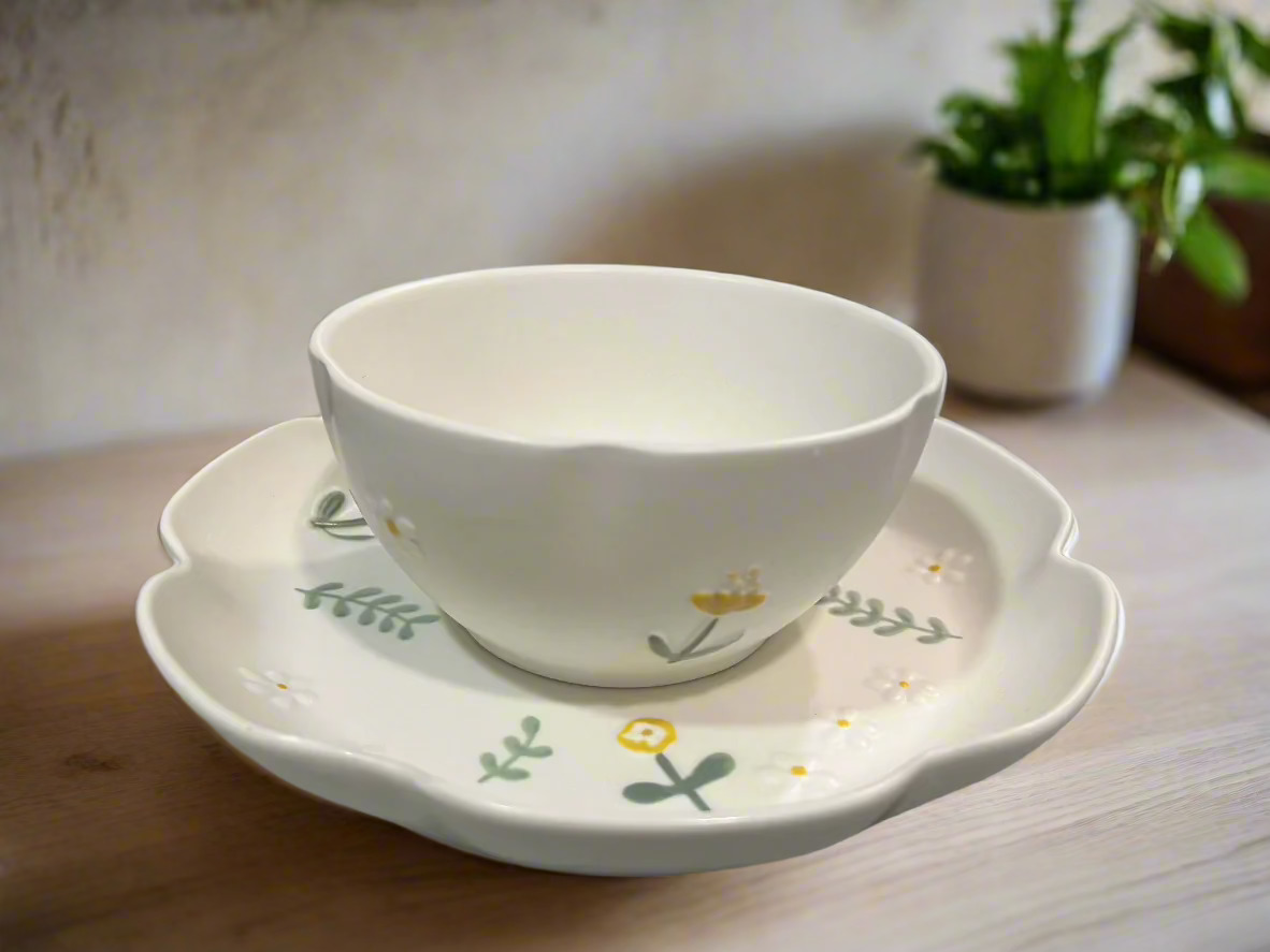 Daisy Duet Dinner Set | Plate + Bowl