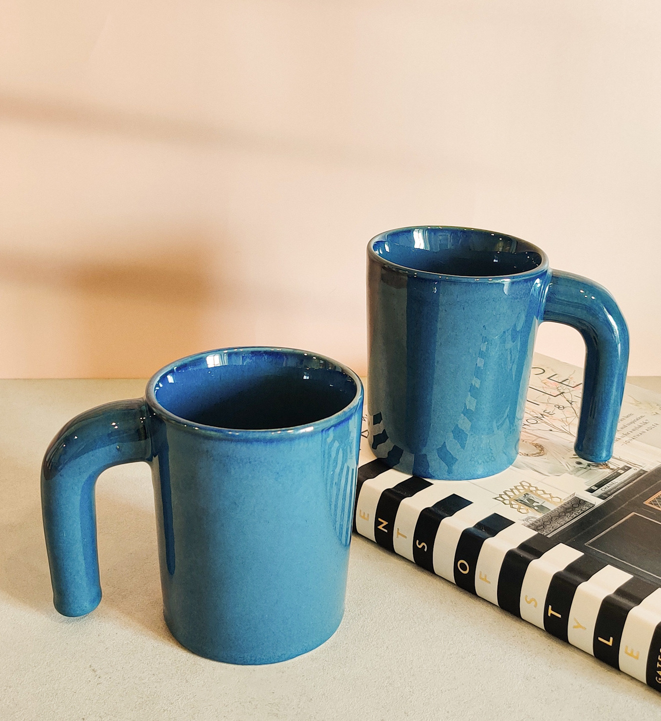 Blue Lagoon Comfort Coffee Mugs - Set of 2 | 300 ml