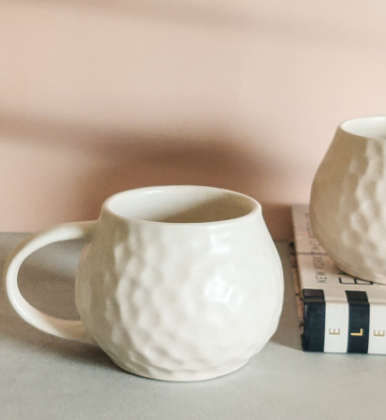 Classic Charm ceramic handmade coffee mug – Ivory thumbnail 2