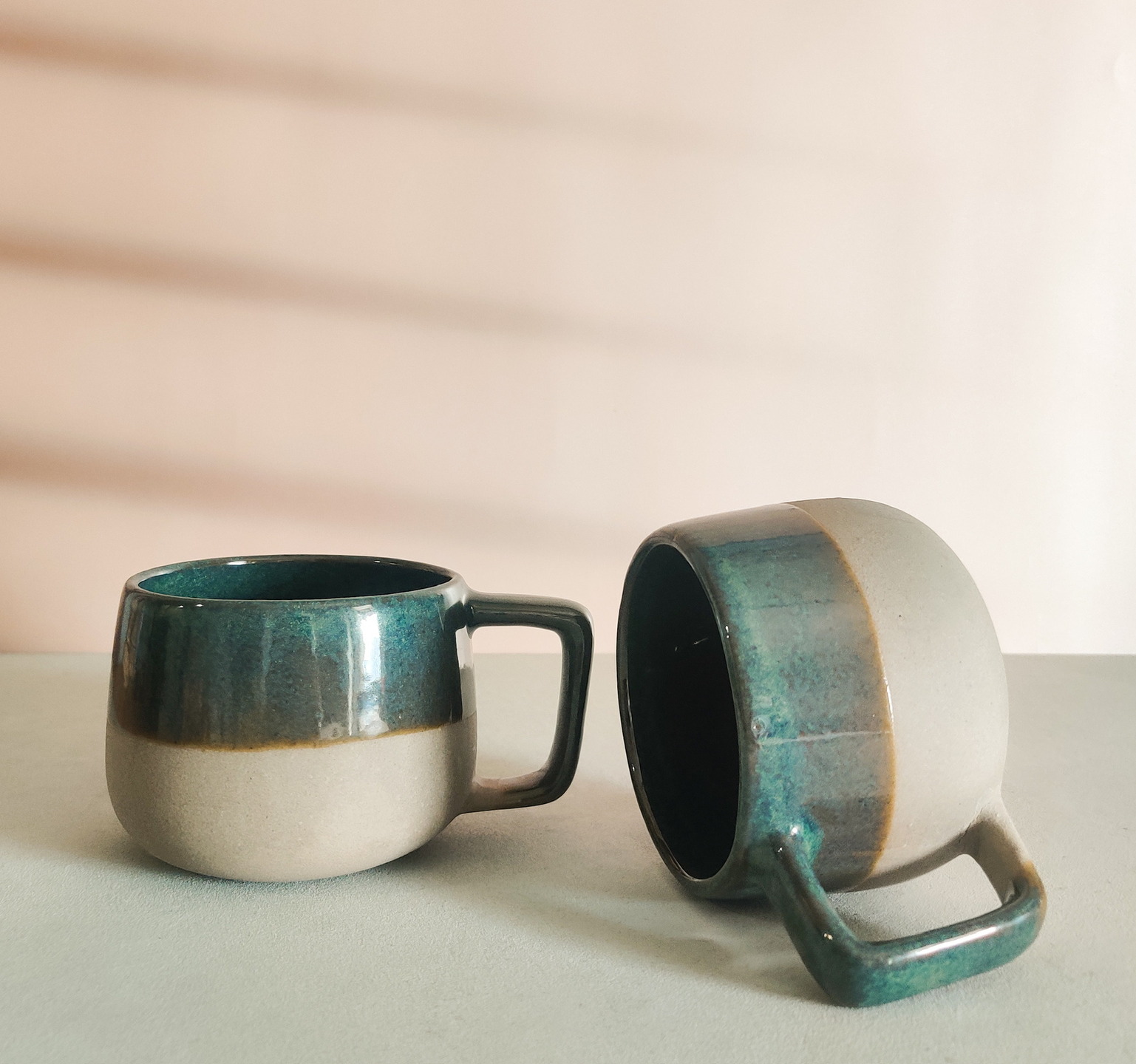 Timeless Craft Ceramic Handmade Coffee Mug | Dual Tone | Set of 2 thumbnail 3