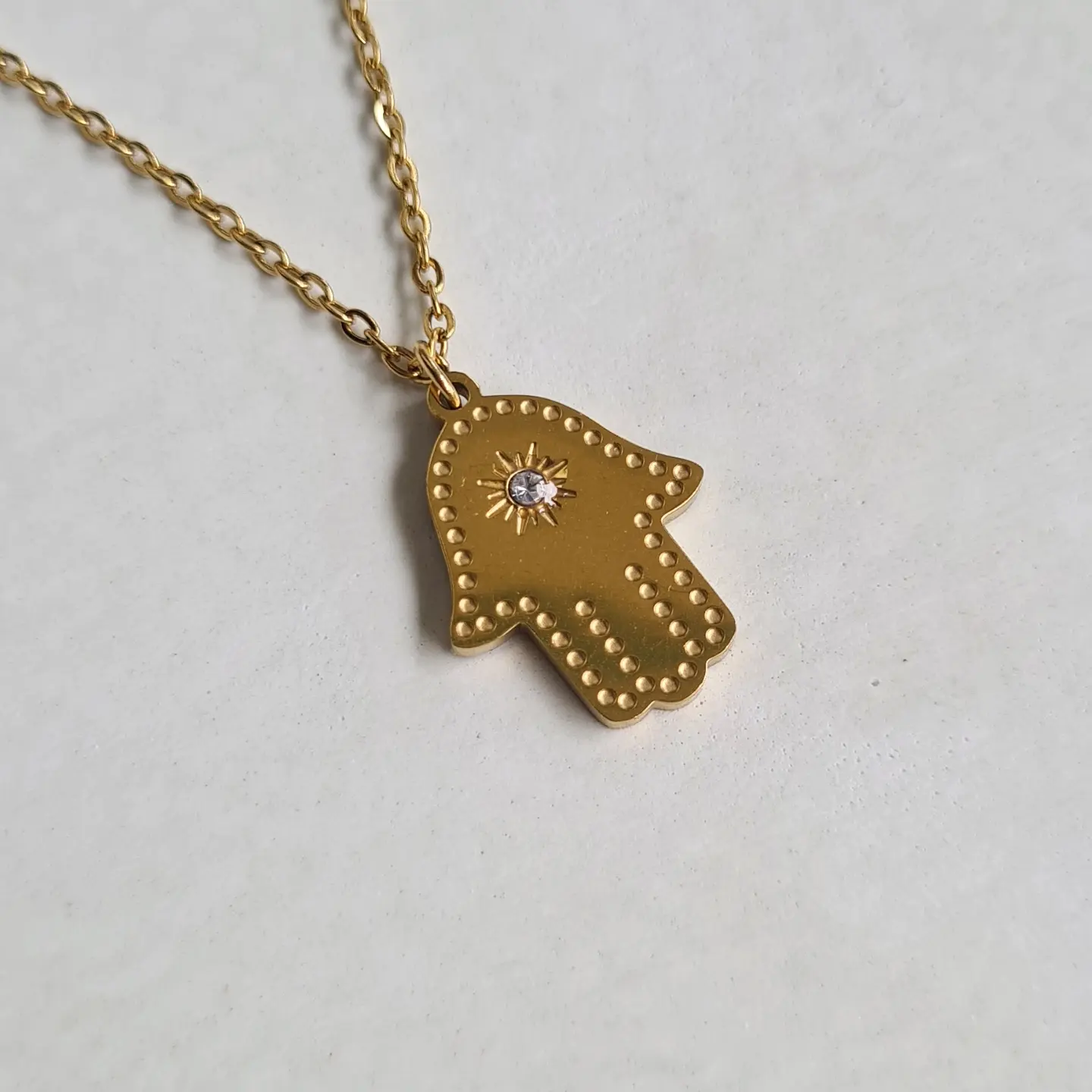 Hamsa Evil Eye Necklace | Anti Tarnish