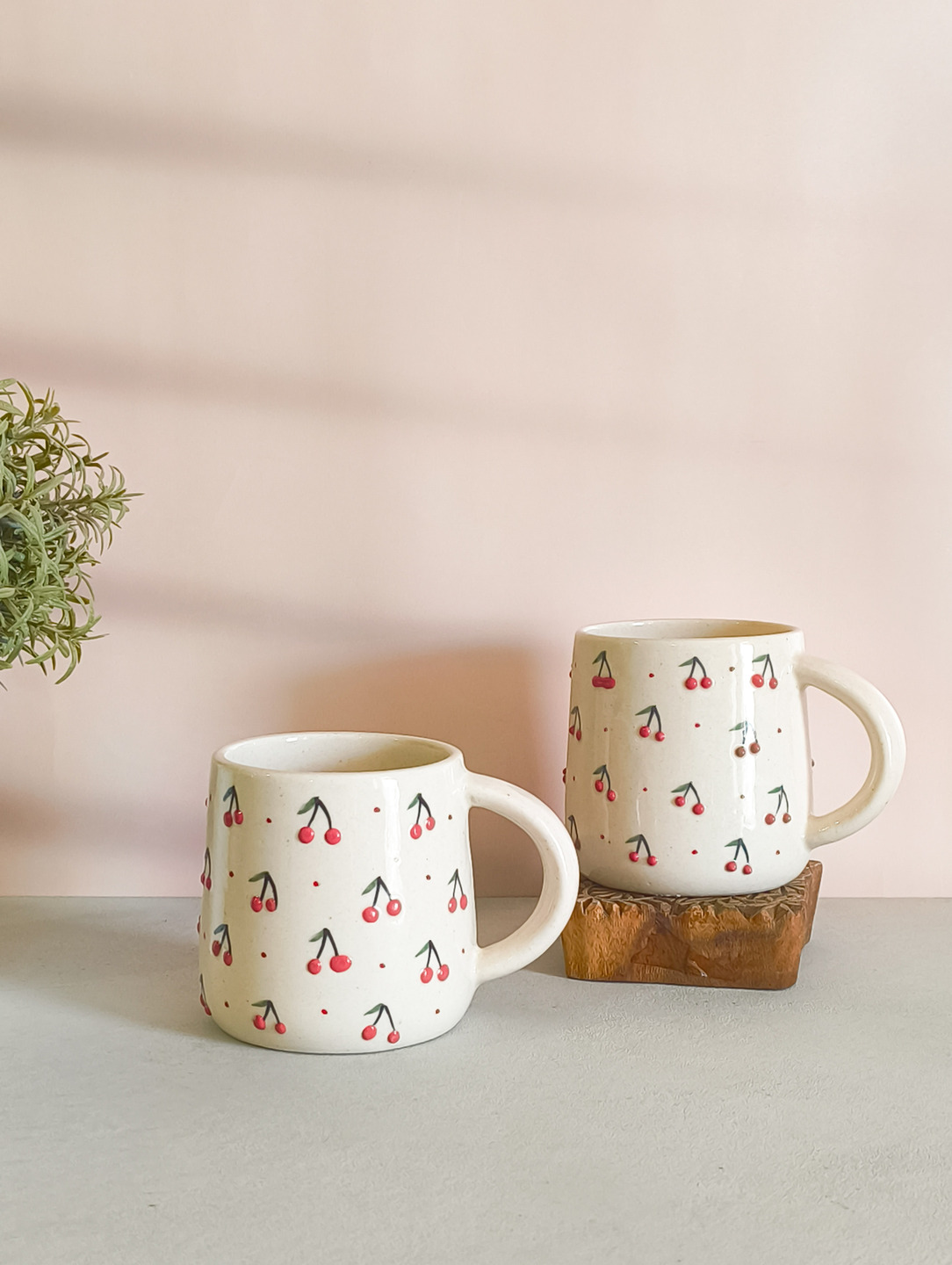 Mugs of Joy | 3D Cherry Coffee Mug | Set of 2