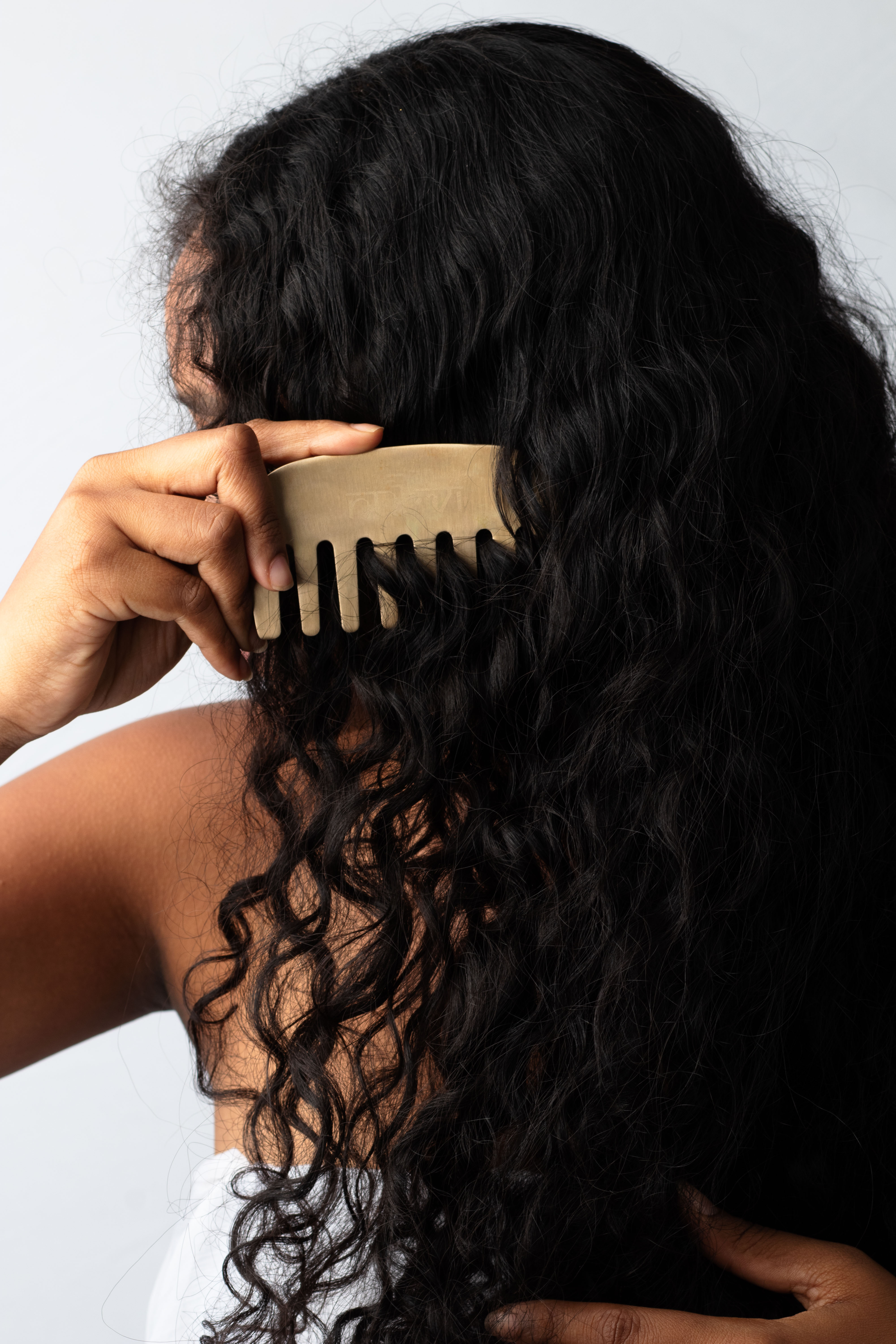 Rejuvenating Kansa Comb | Made with Pure Kansa | Blood Circulation & Hair Growth - alternate view