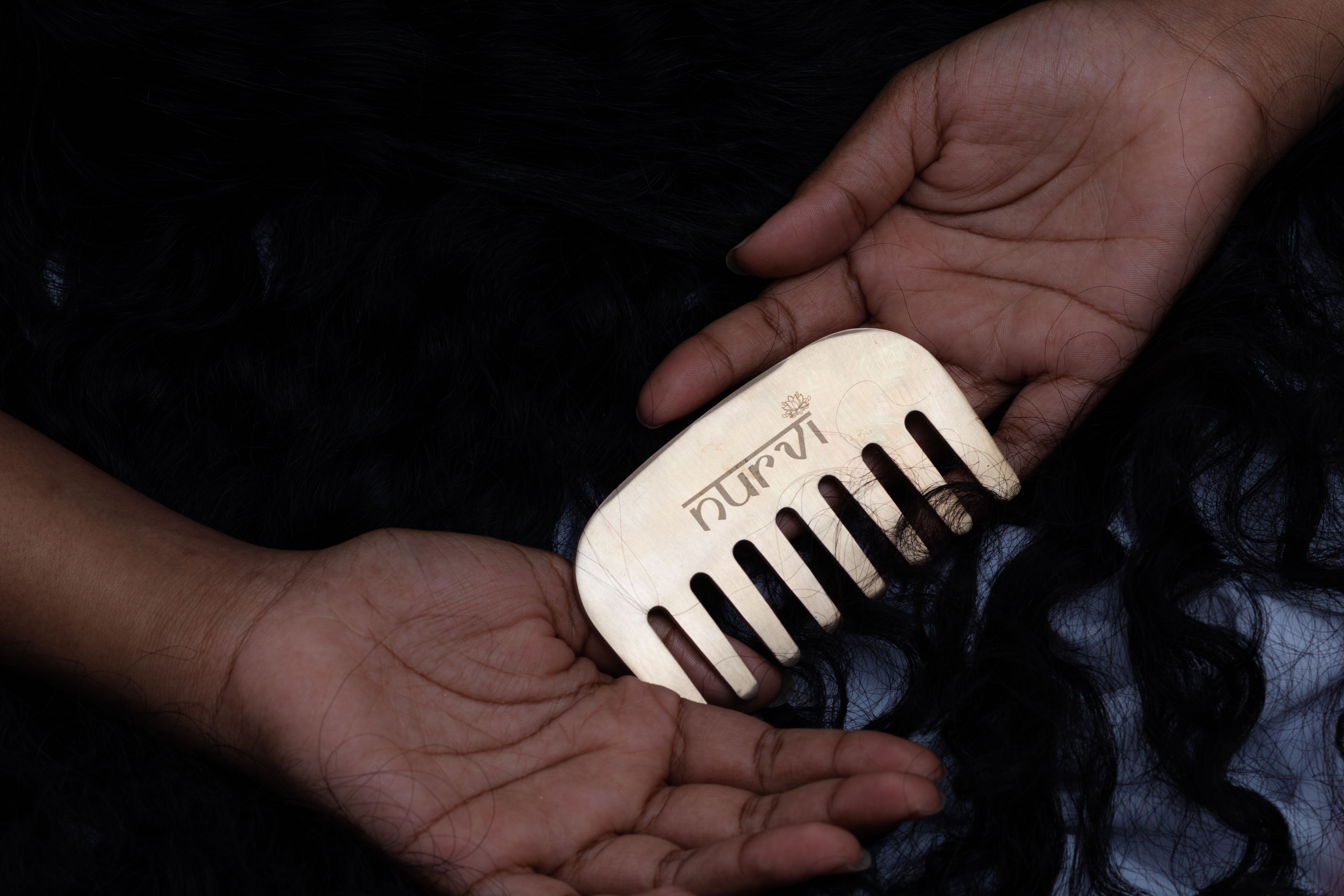 Rejuvenating Kansa Comb | Made with Pure Kansa | Blood Circulation & Hair Growth