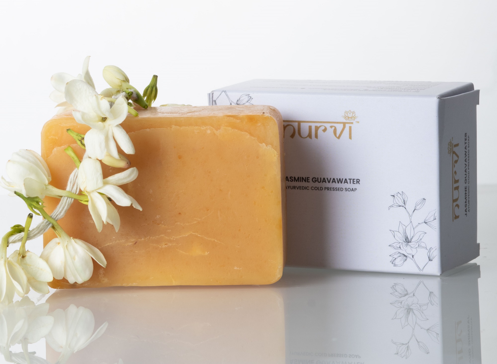 Jasmine & Guava Water Cold Pressed Soap | Anti Ageing | Moisturising