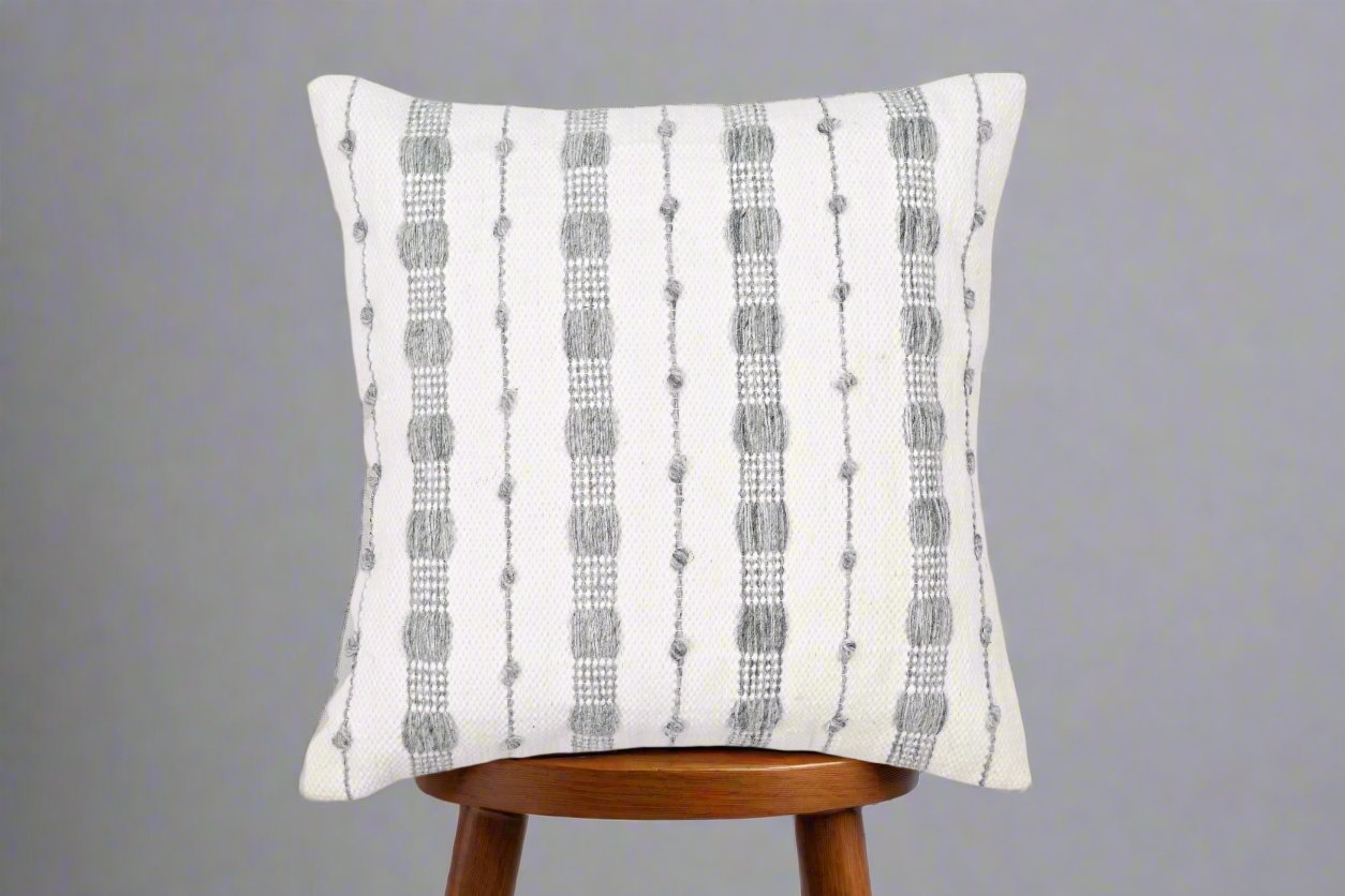 Suzie Cotton Embroidered Cushion Cover | 20 x 20 inches 