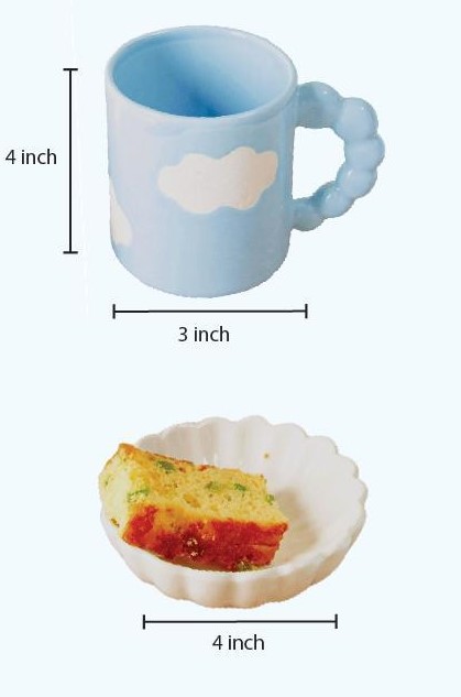 Sky & Sand Combo- Set of 1 Cup & 1 Dessert Bowl thumbnail 3