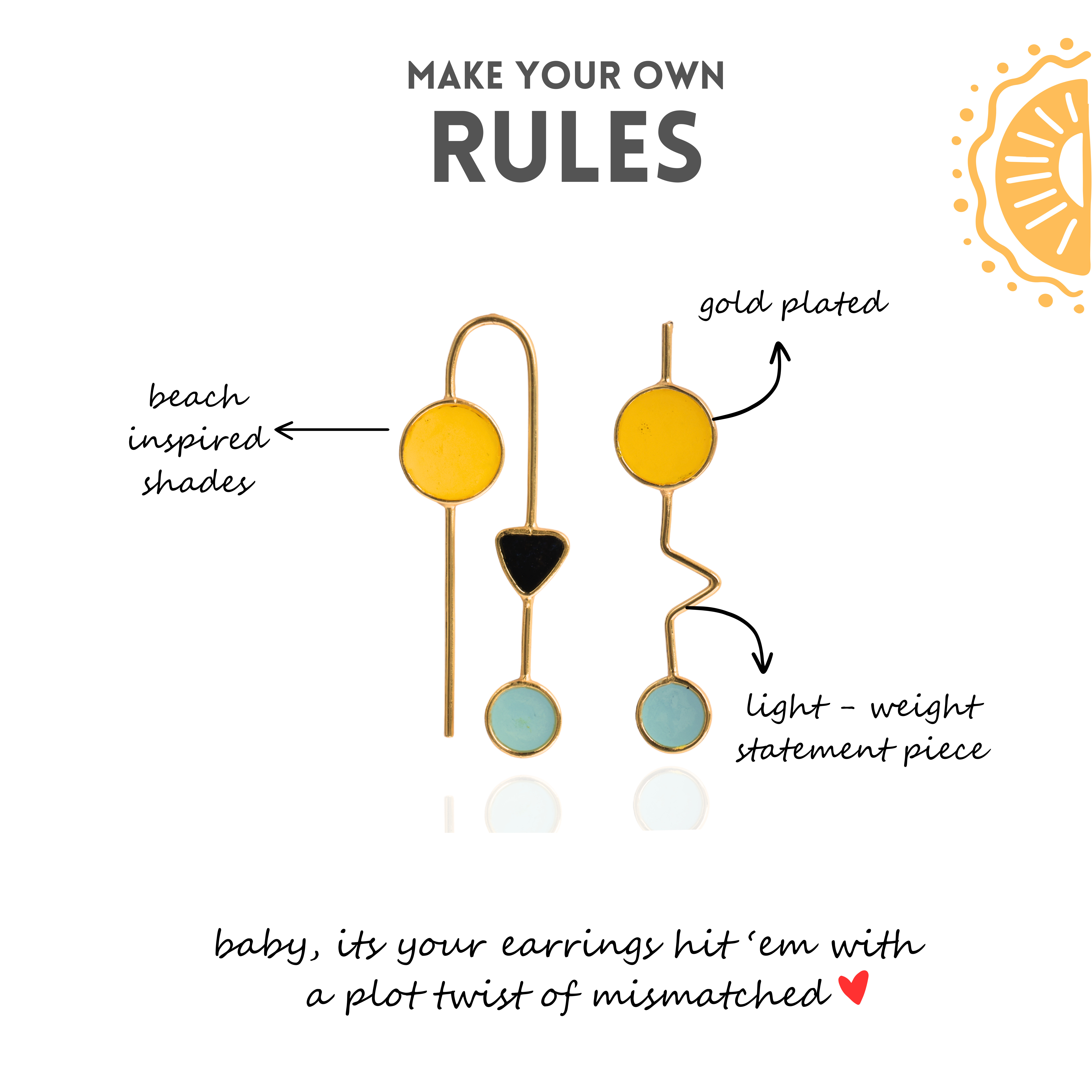 Lazy Summer Mismatched Earrings thumbnail 5