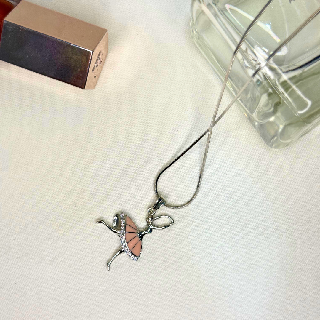 Graceful Ballerina Necklace | Pendant and Chain | 92.5 Sterling Silver