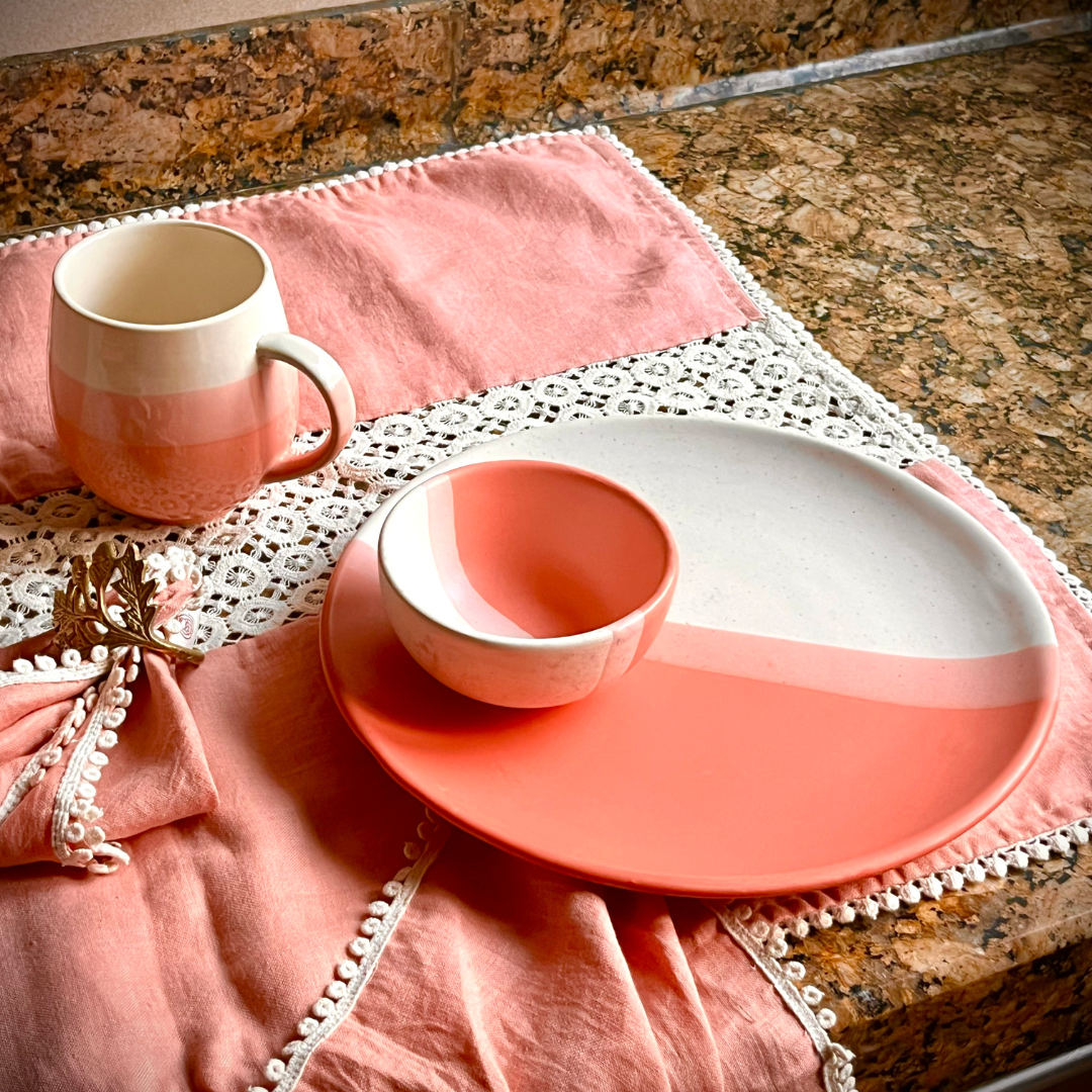 Flamingo Plate and Bowl Set