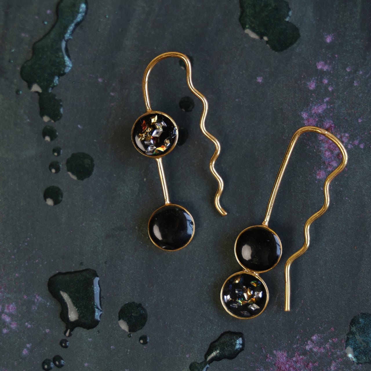 After Party Mismatched Earrings | 18k Gold Plated | Handmade