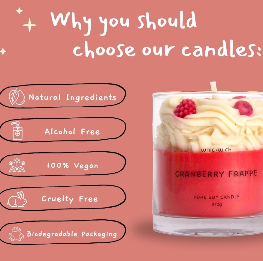 Cranberry Frappe Scented Candle thumbnail 2