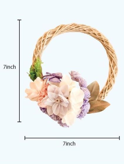 Dried Flowers Wreath | Handmade Floral Arrangement | Decorative Piece  thumbnail 3