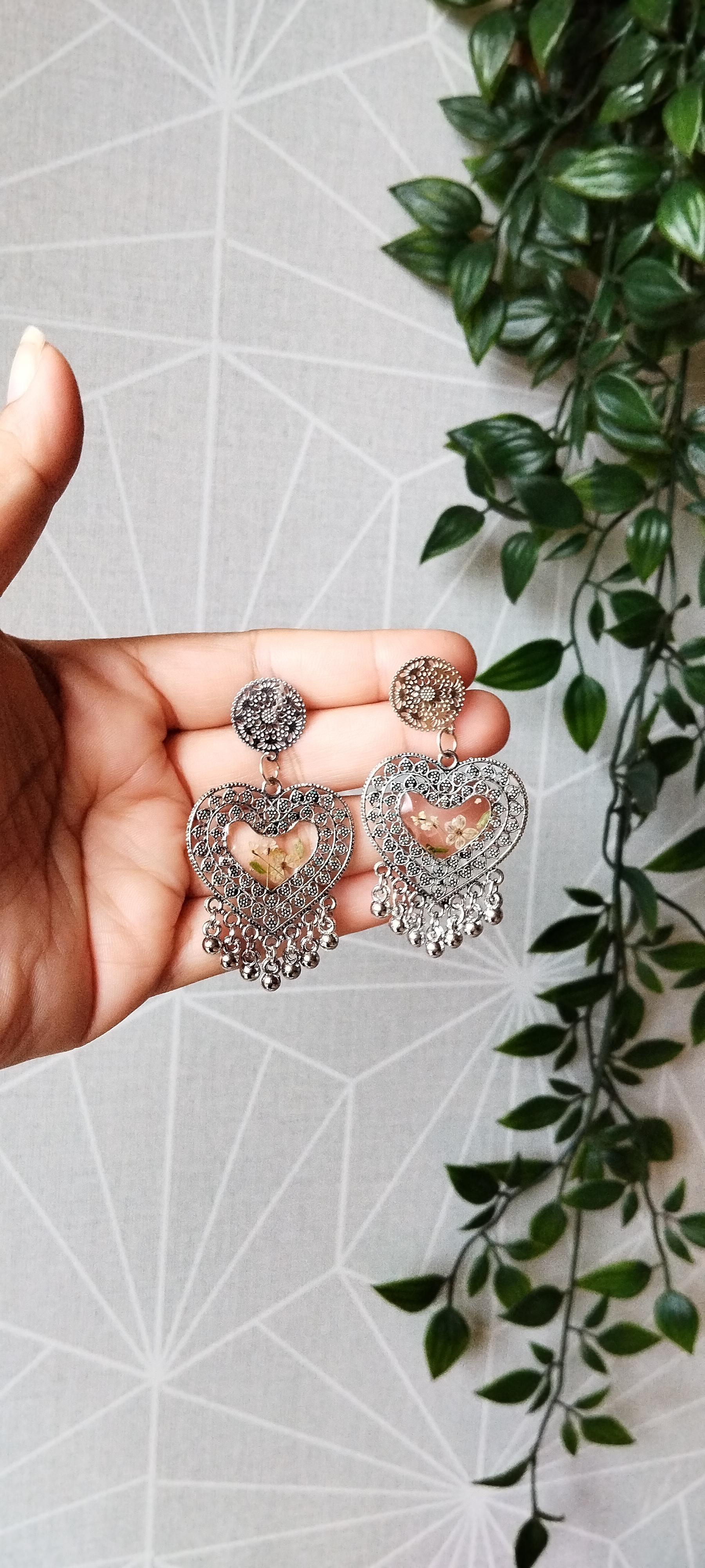 Garden Grace Real Flower Jhumka