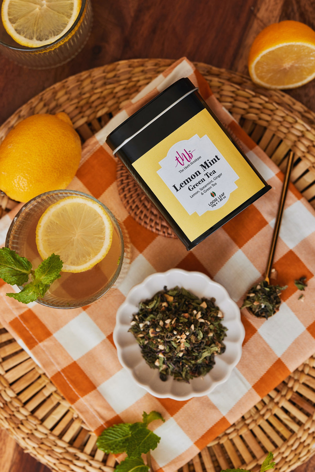 Lemon Mint Green Tea | 50 gms - alternate view