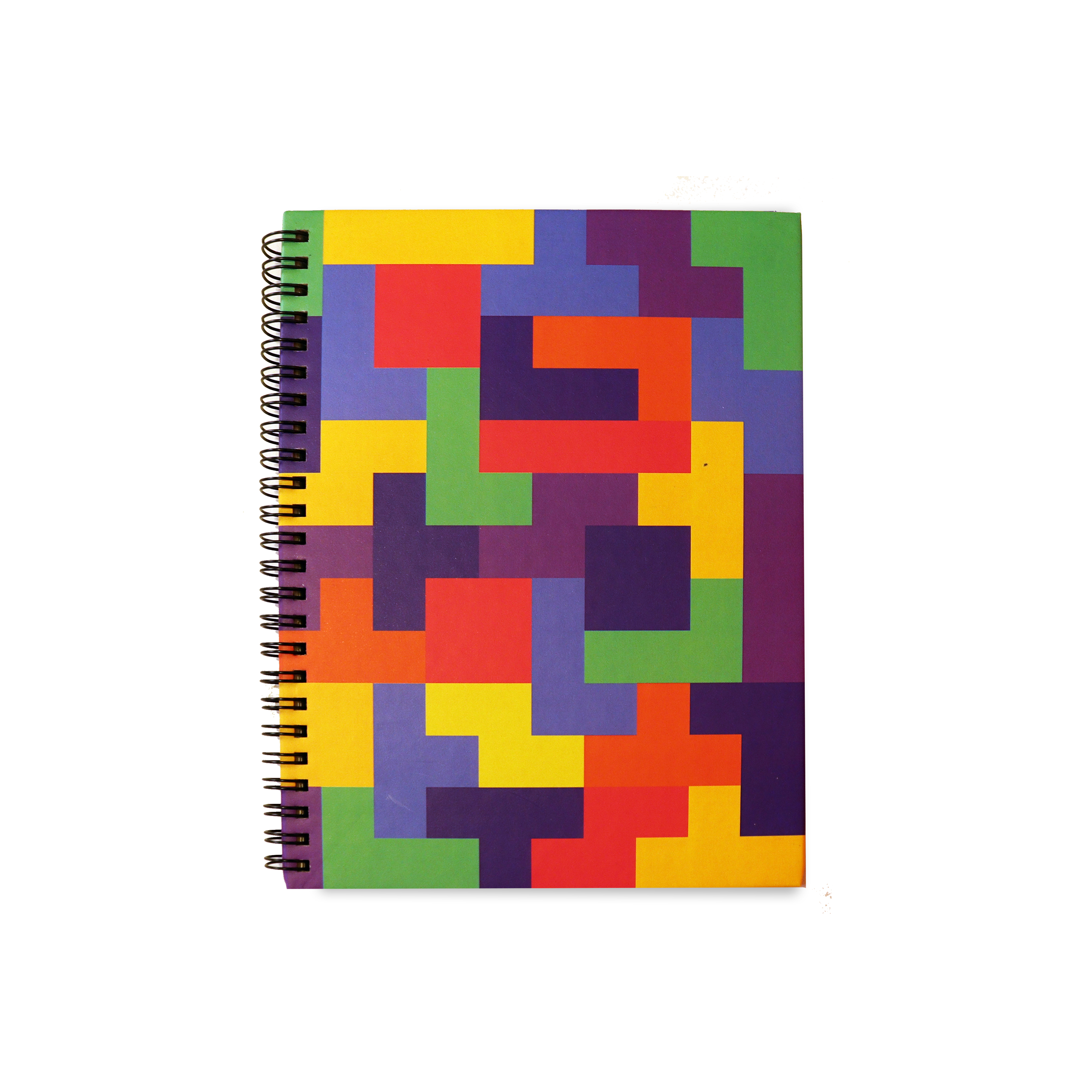 A5 Hard Bound Spiral Journal - Colourful Bricks