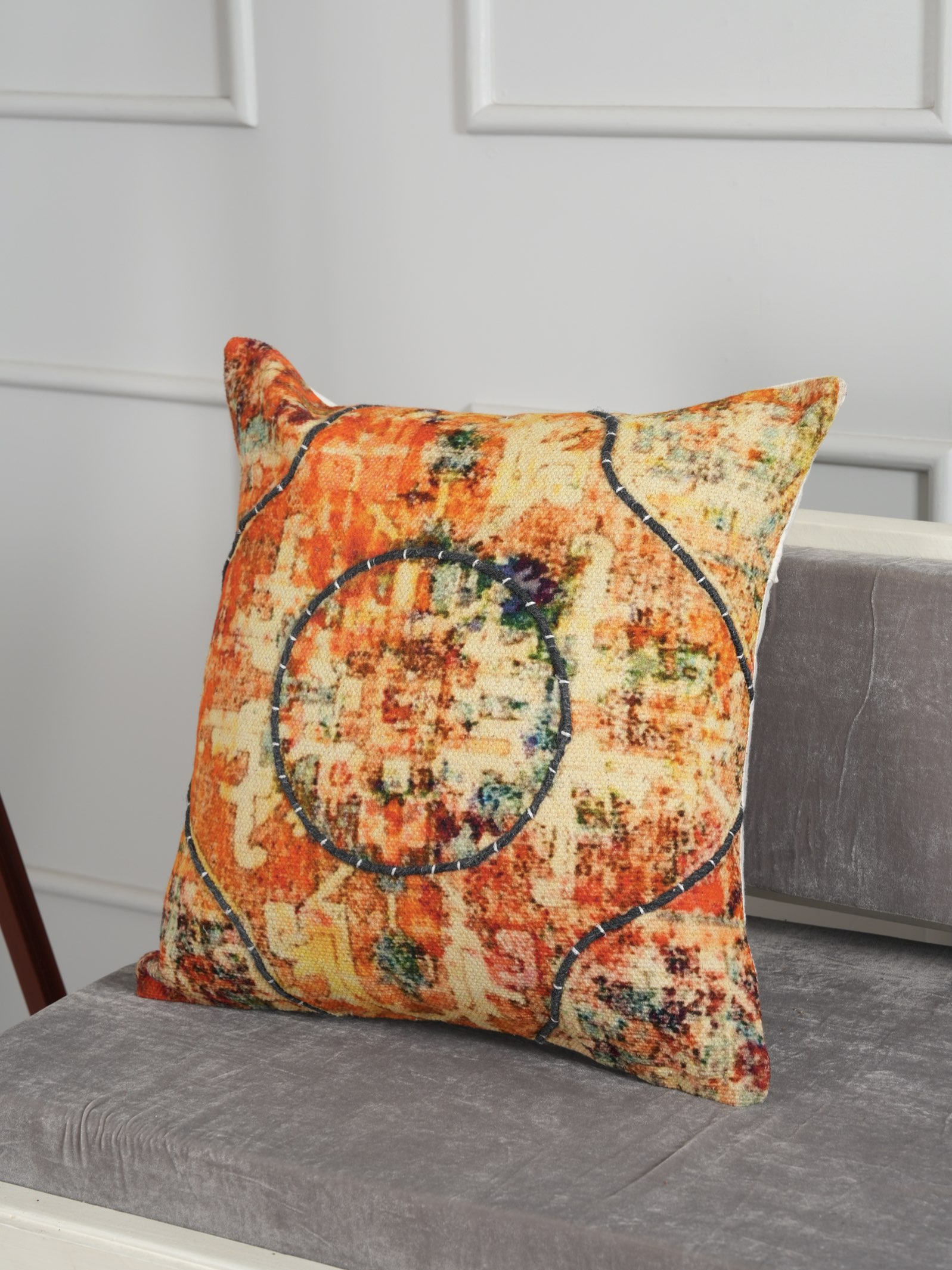 Colourscape Embroidered Cushion Cover