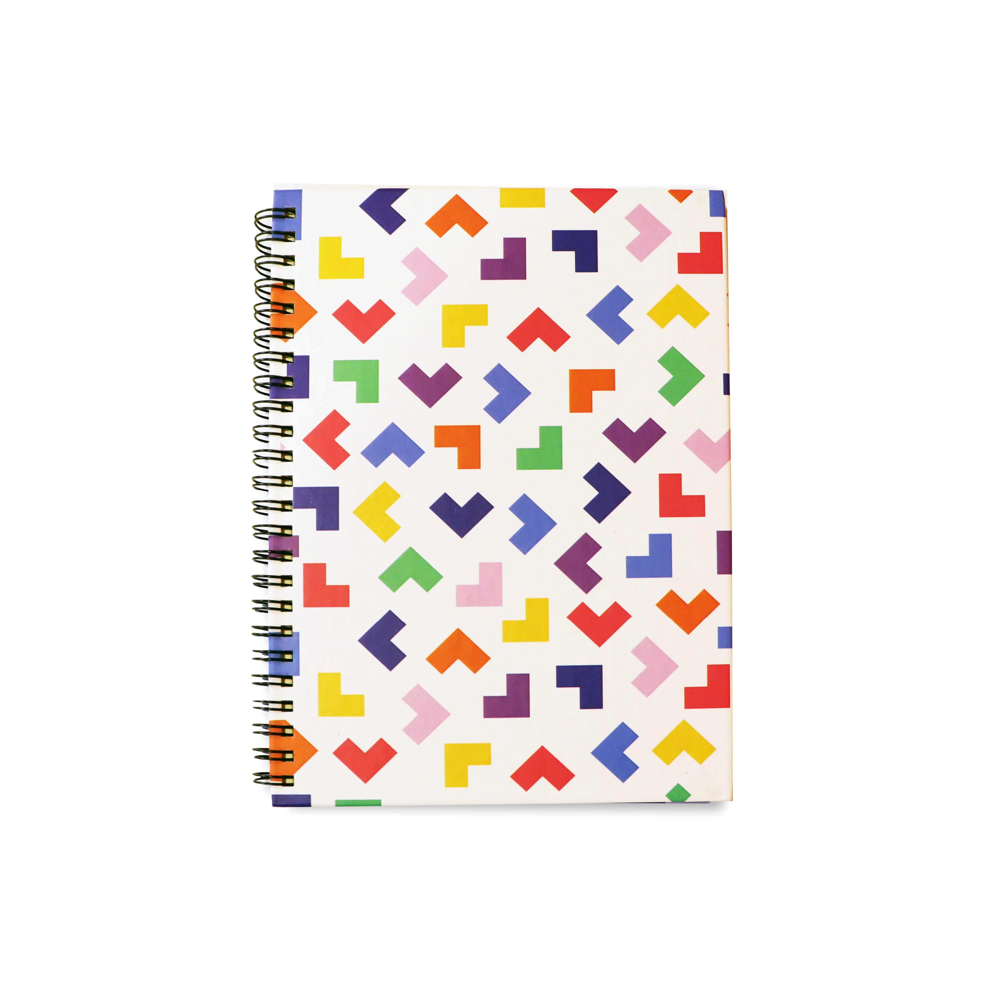 A5 Hard Bound Spiral Journal - Geometric Pattern