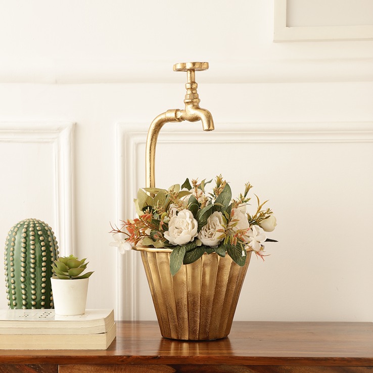 The Nal Planter/Vase - Gold