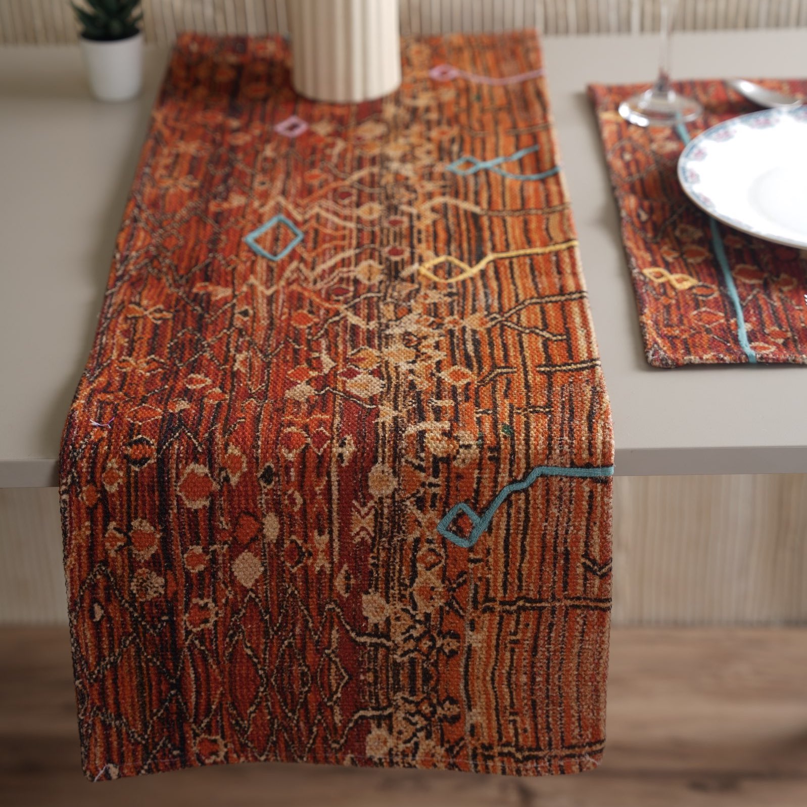 Radiant Revival Table Runner  ( 30 x 180 cms )
