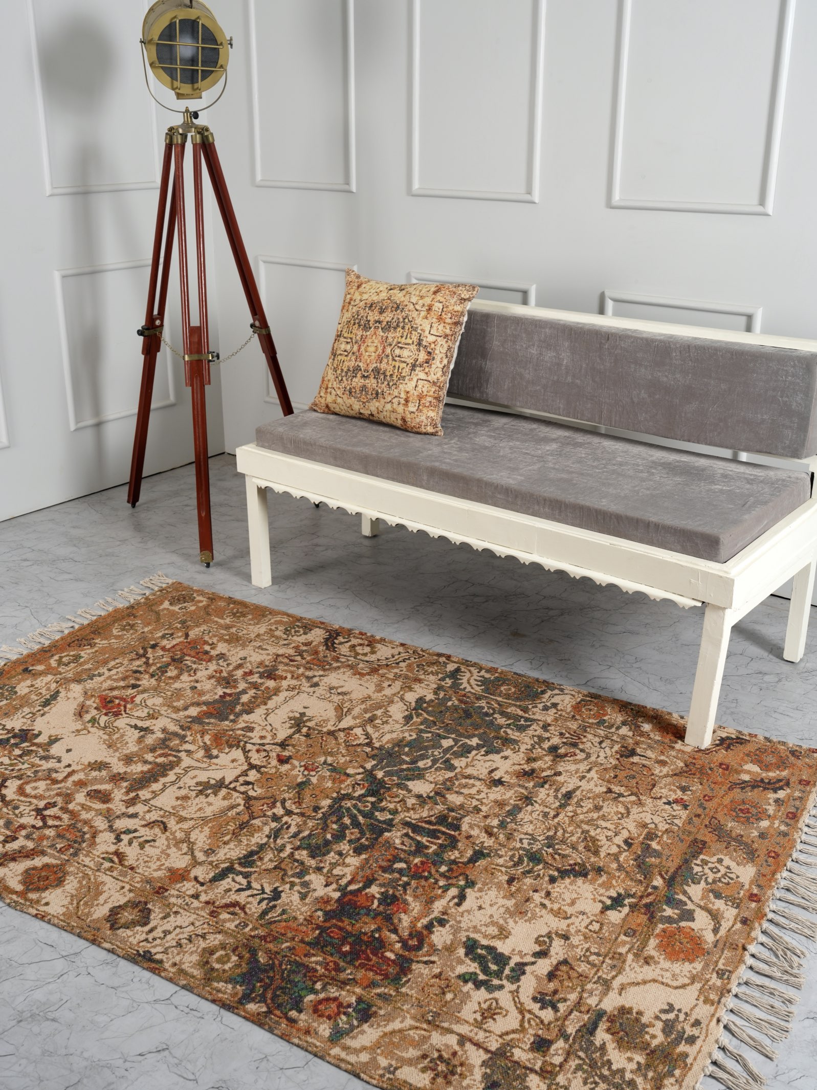 Vintage Floral Printed Rug