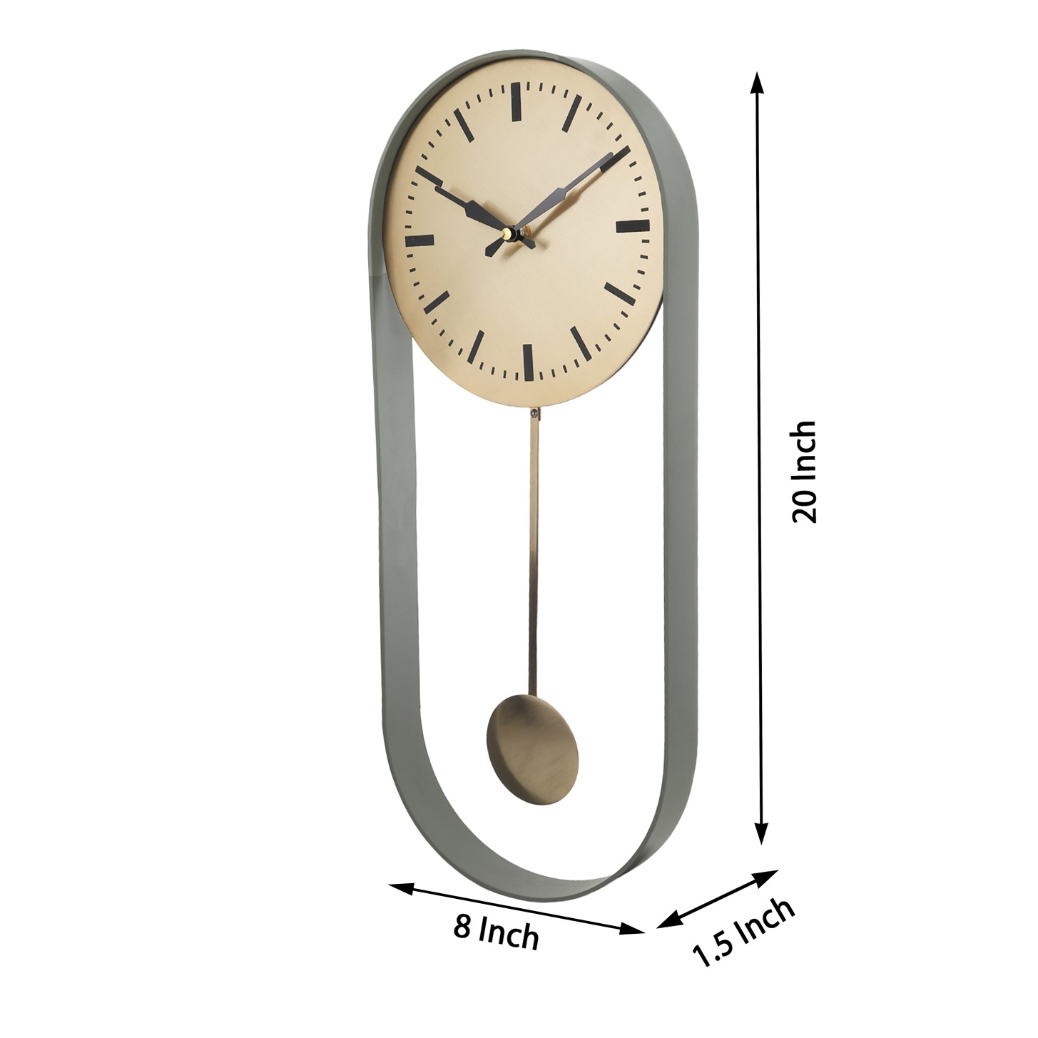 Noir Pendulum Wall Clock - alternate view