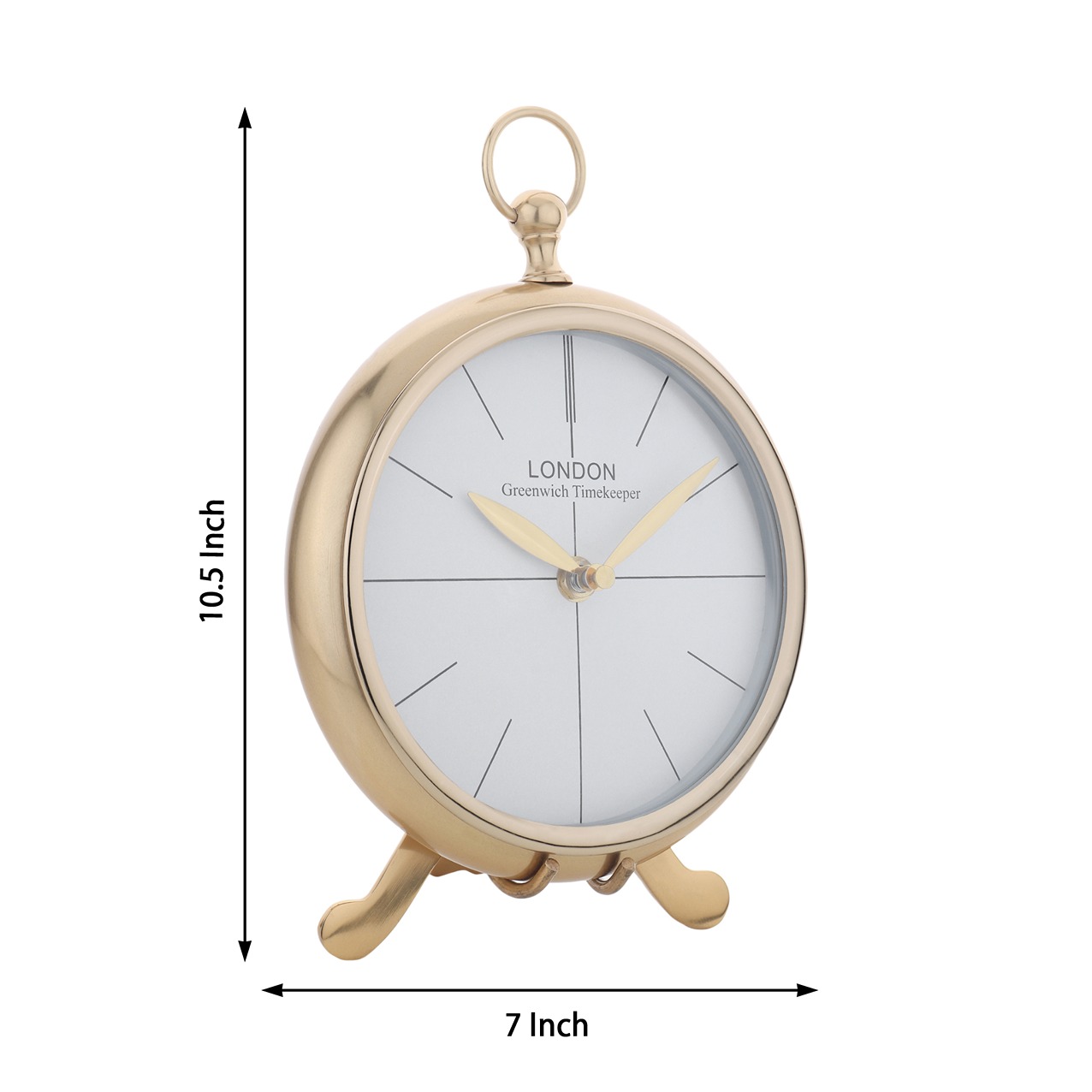 Regal Standpoint Table Clock - Gold thumbnail 4