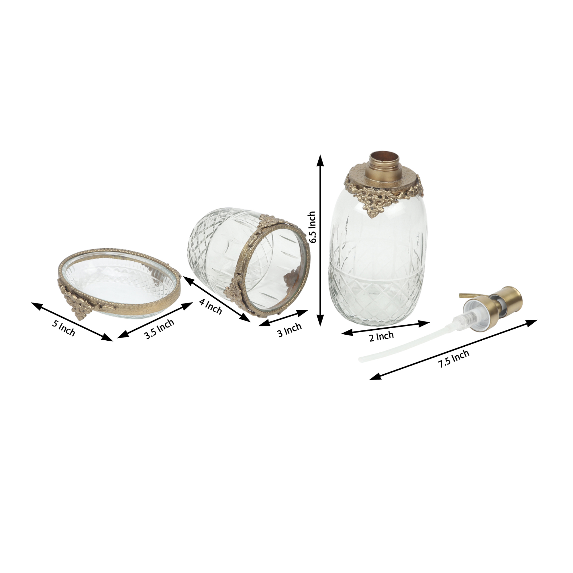 Regal Brass Accents Bathroom Set in Antique Gold Finish thumbnail 2