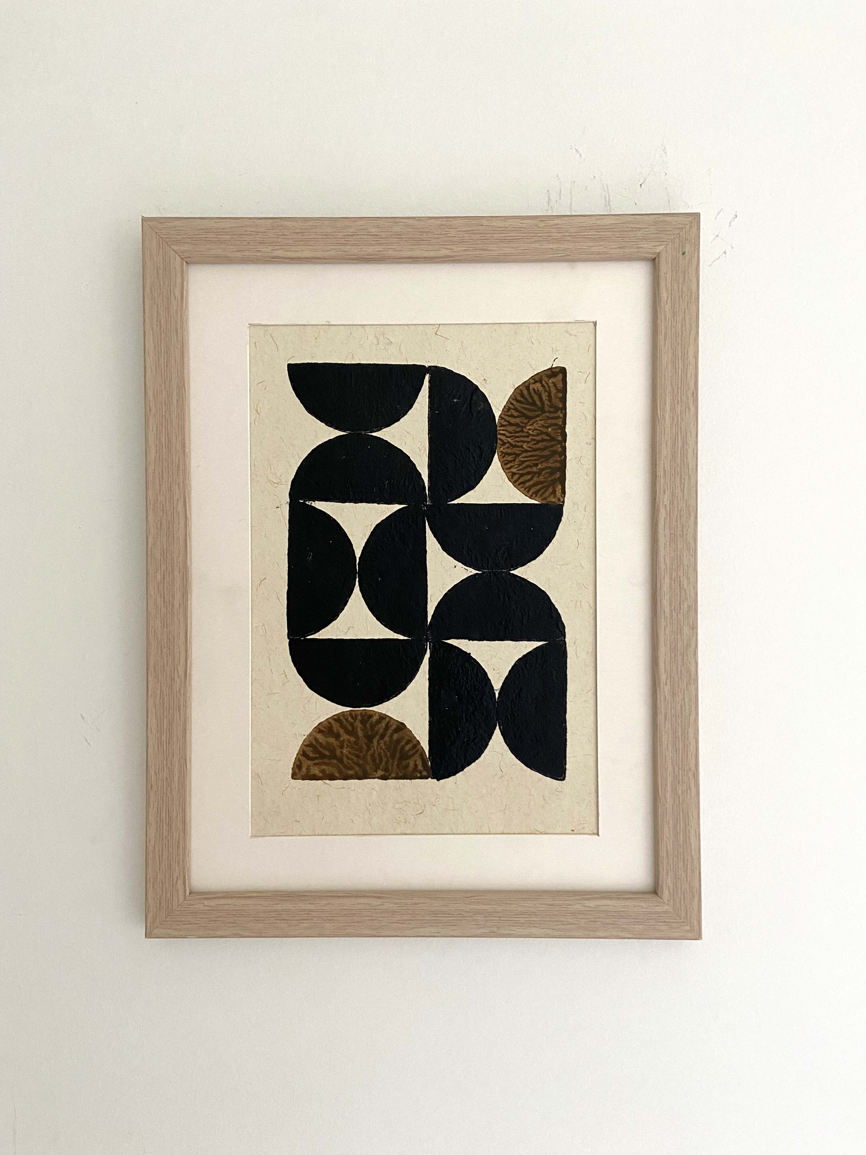 Wall Frame l Handblock printed artwork on handmade paper l 10" x 13" l The Forming thumbnail 2