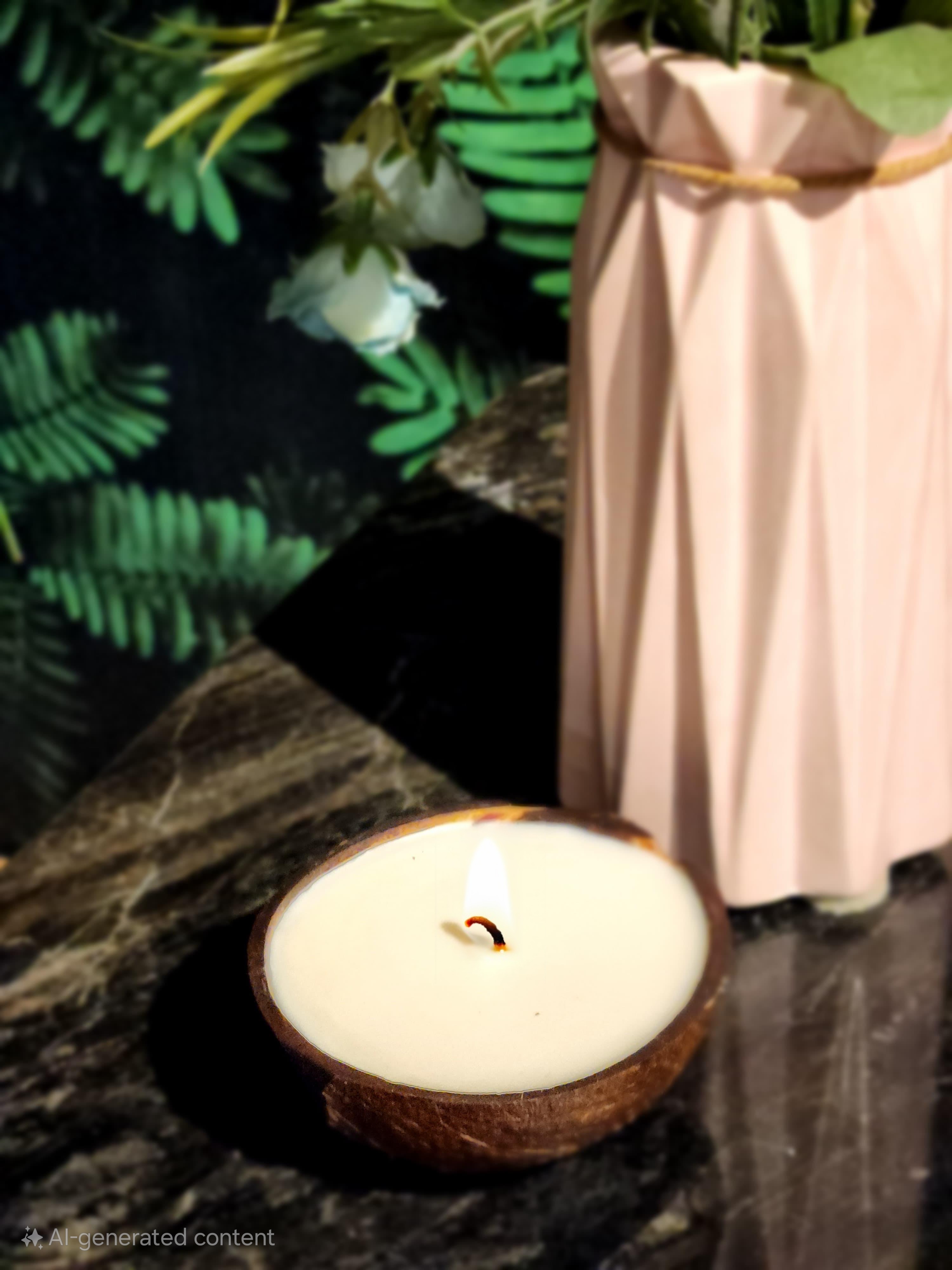 Narangi Nariyal Candle | Fresh Orange Fragrance | 100% Soy Wax thumbnail 2