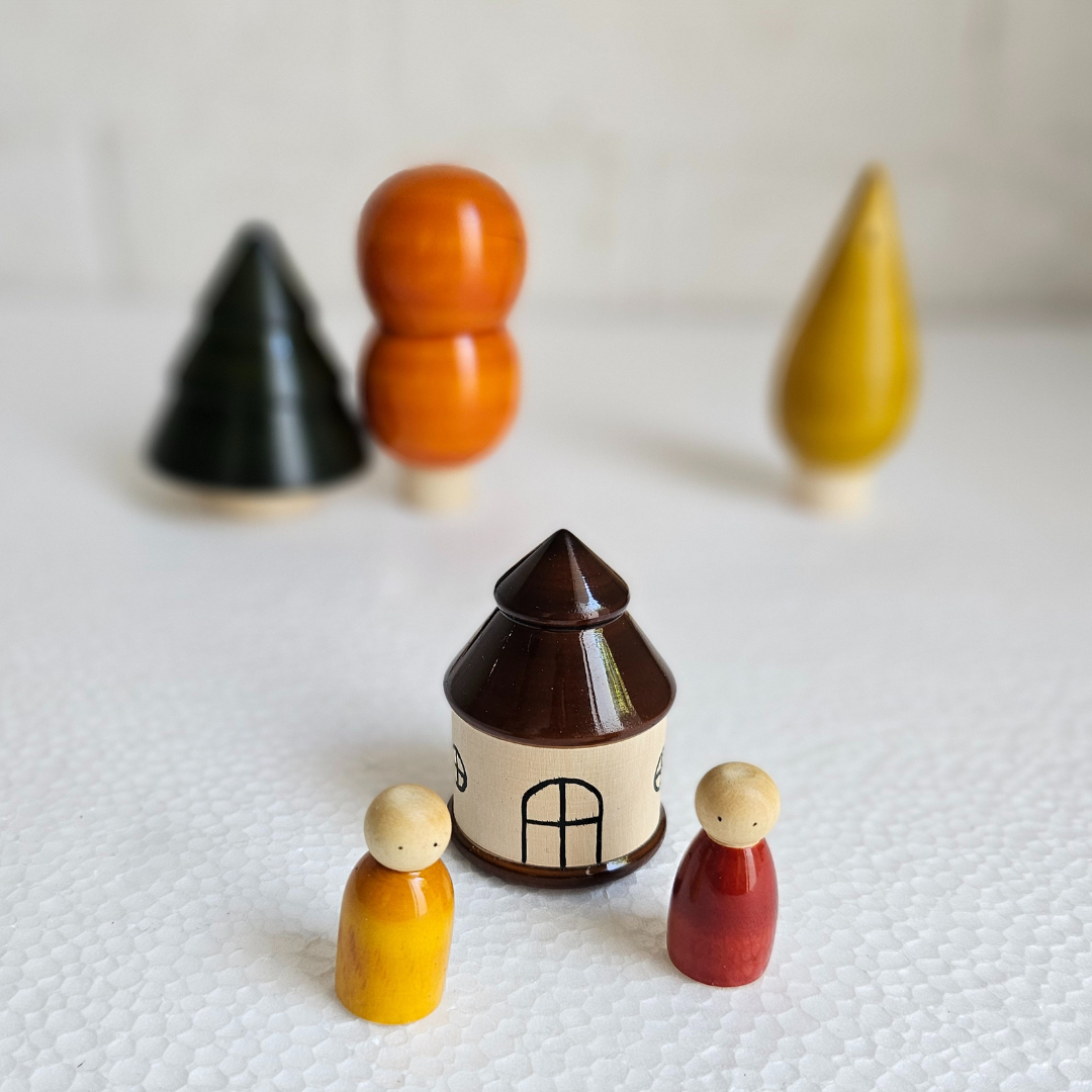 Handcrafted Wooden Cottage Play - alternate view