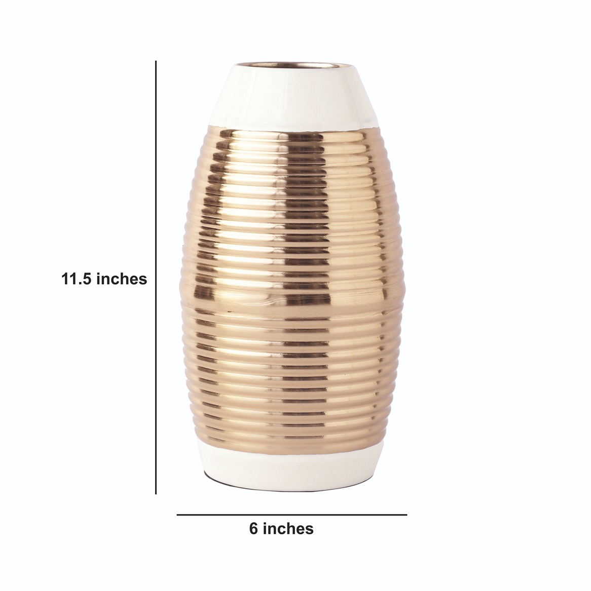 Regal Ivory and Gold Banded Enamel Vase thumbnail 4